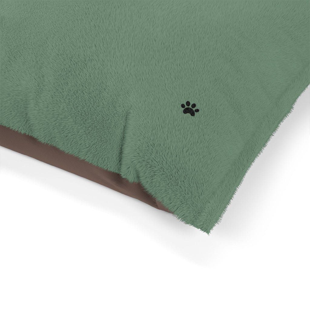 Plush Paw-Print Pet Bed — Soft Fleece Dog & Cat Cushion