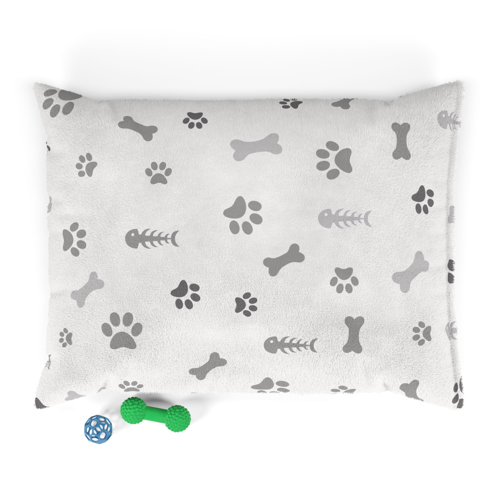Plush Paw Print Pet Bed — Soft Cozy Cushion for Dogs & Cats