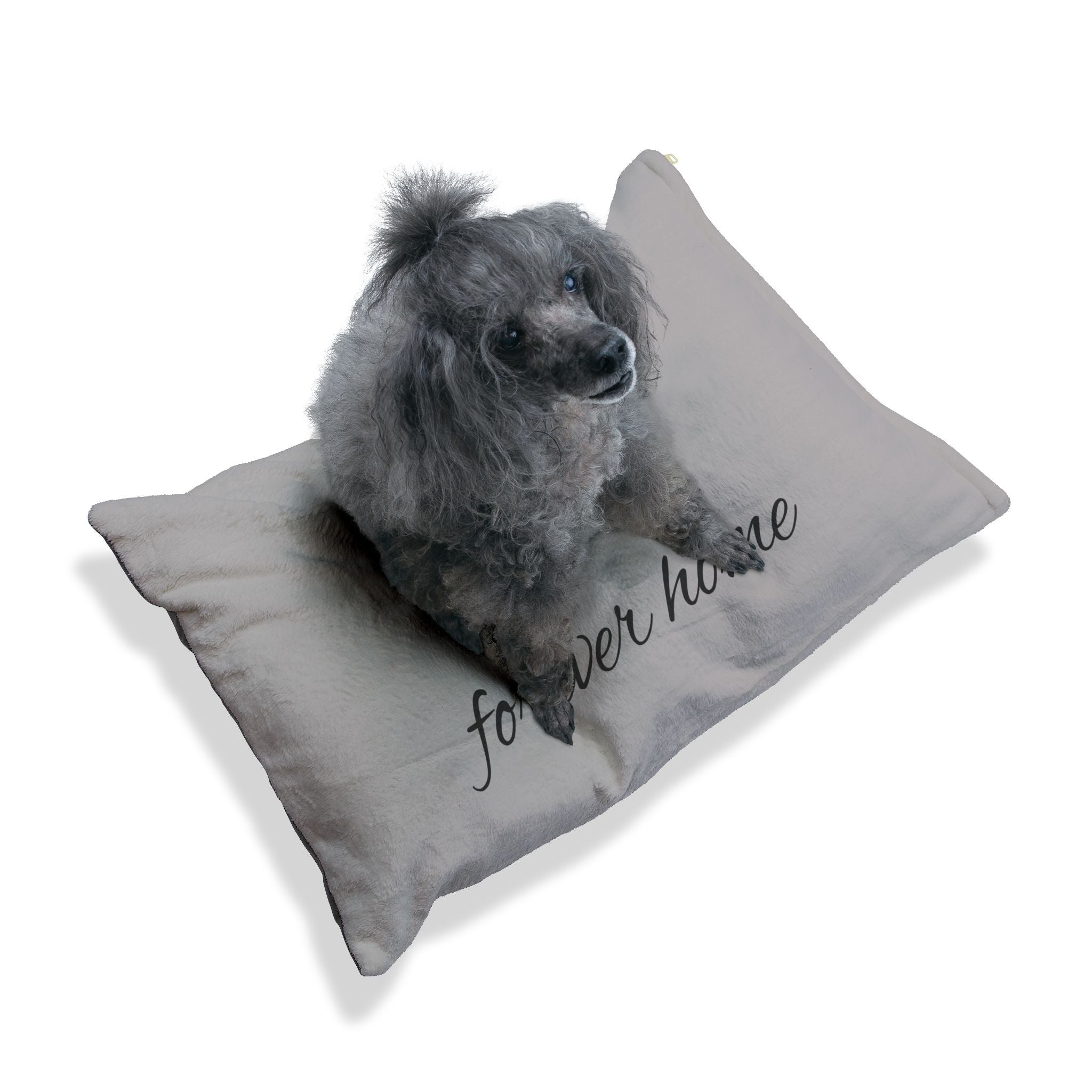 Forever Home Plush Pet Bed — Soft Cozy Dog & Cat Cushion