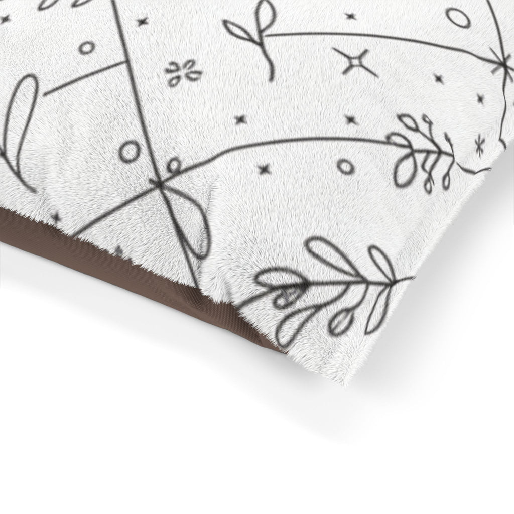Floral Lattice Pet Bed — Dog & Cat Cushion