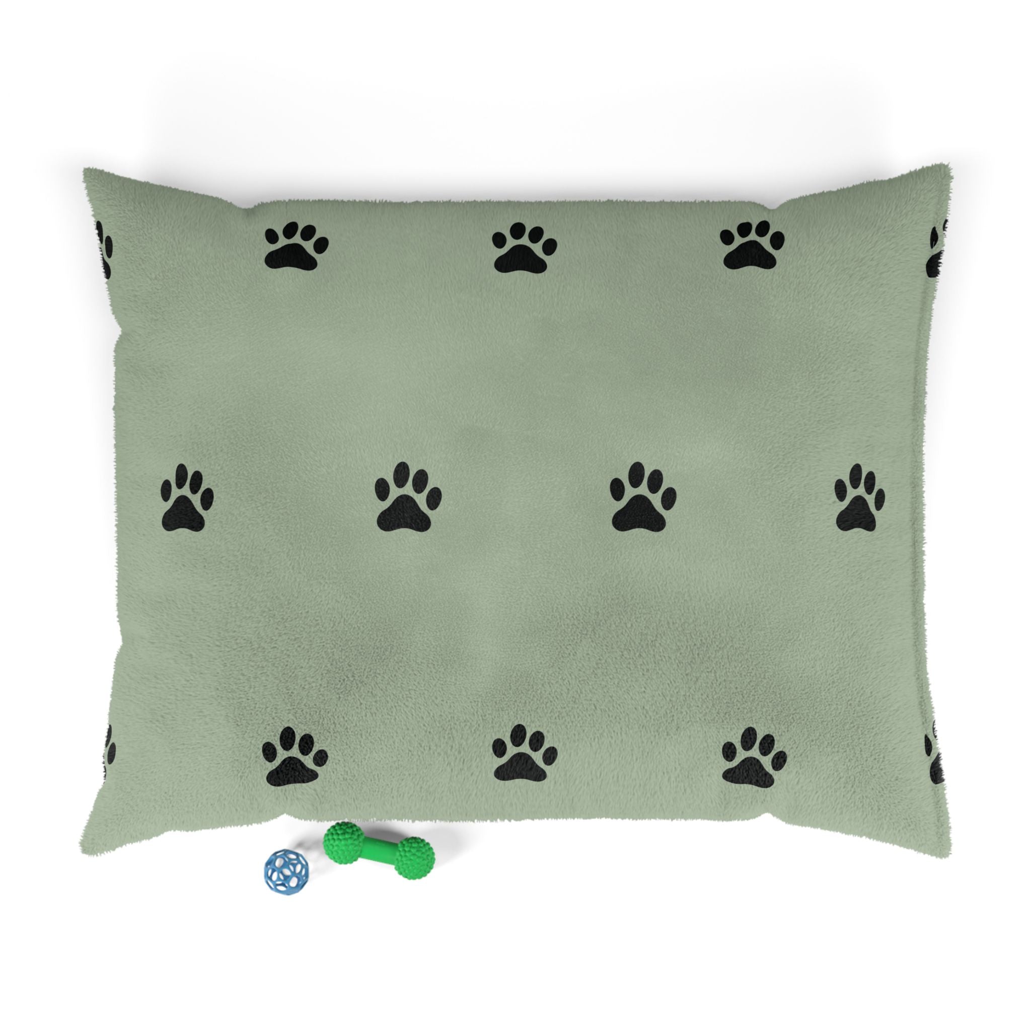 Pawprint Plush Pet Bed — Soft Plush Dog & Cat Cushion