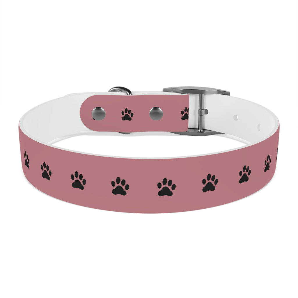 Pink Paw Print Dog Collar — Cute Durable Pet Collar for Everyday Wear