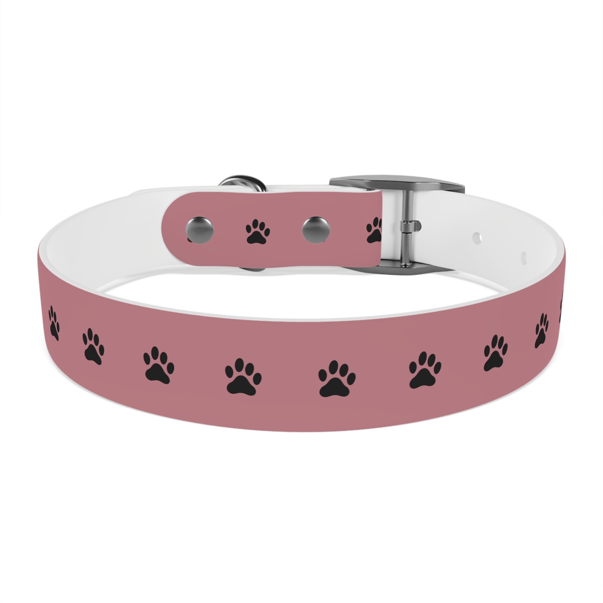 Pink Paw Print Dog Collar — Cute Durable Pet Collar for Everyday Wear