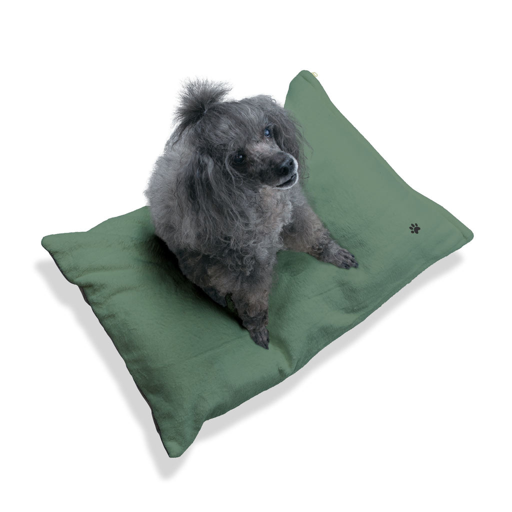 Plush Paw-Print Pet Bed — Soft Fleece Dog & Cat Cushion