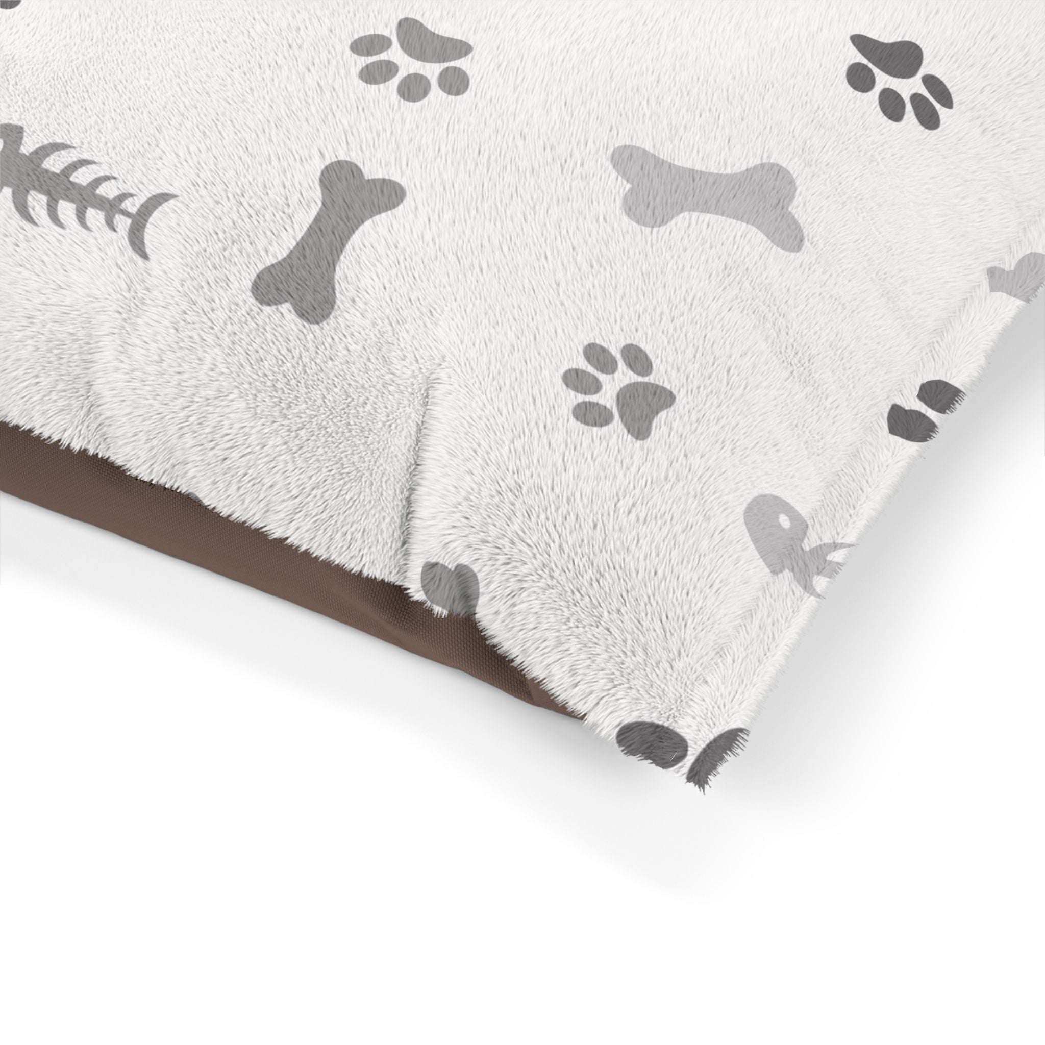 Plush Paw Print Pet Bed — Soft Cozy Cushion for Dogs & Cats