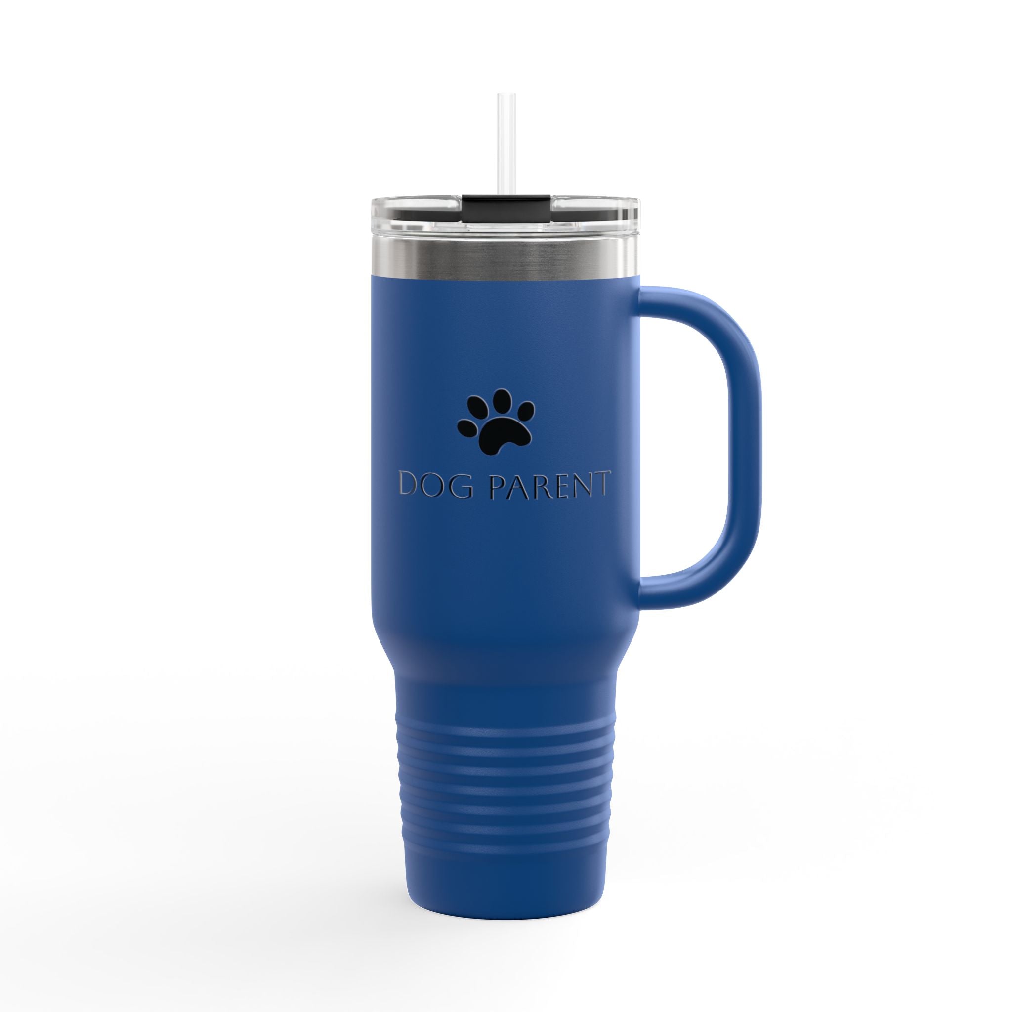 Dog Parent 40oz Insulated Travel Mug – Stainless Steel Tumbler with Straw & Handle