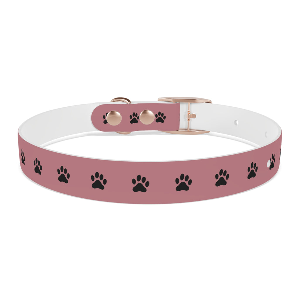 Pink Paw Print Dog Collar — Cute Durable Pet Collar for Everyday Wear