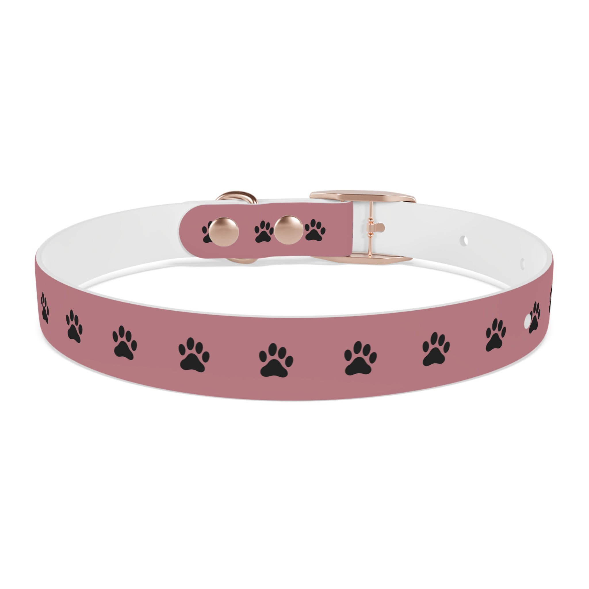 Pink Paw Print Dog Collar — Cute Durable Pet Collar for Everyday Wear
