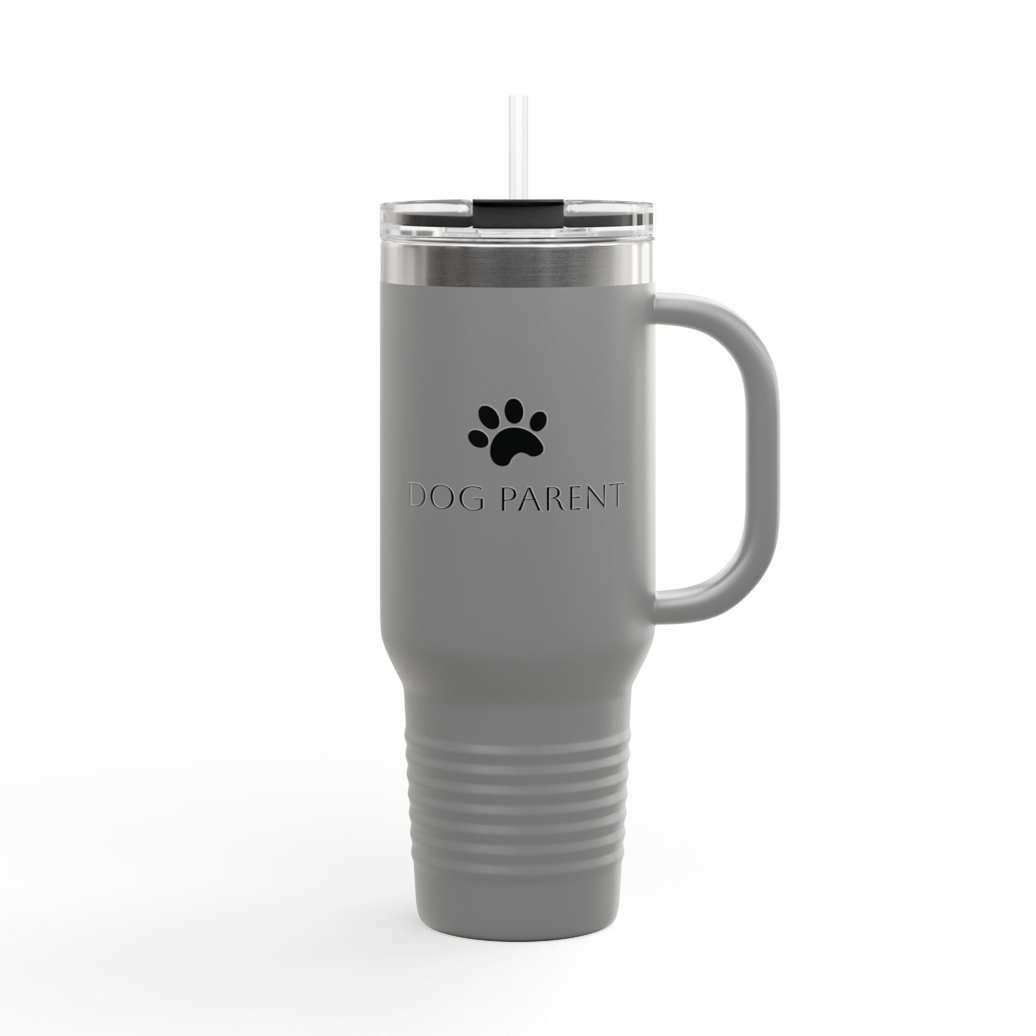 Dog Parent 40oz Insulated Travel Mug – Stainless Steel Tumbler with Straw & Handle