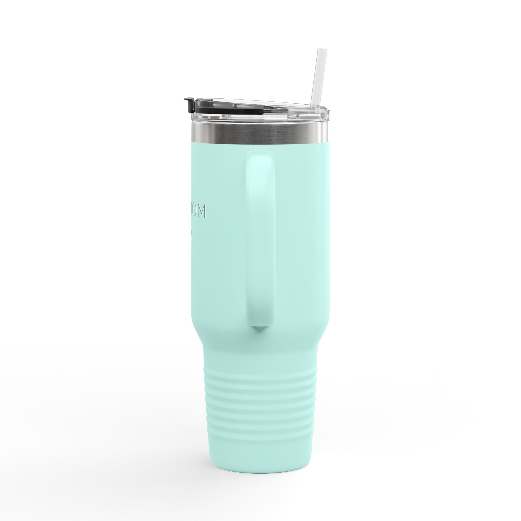 Cat Mom 40oz Insulated Travel Mug – Stainless Steel Tumbler with Lid & Straw