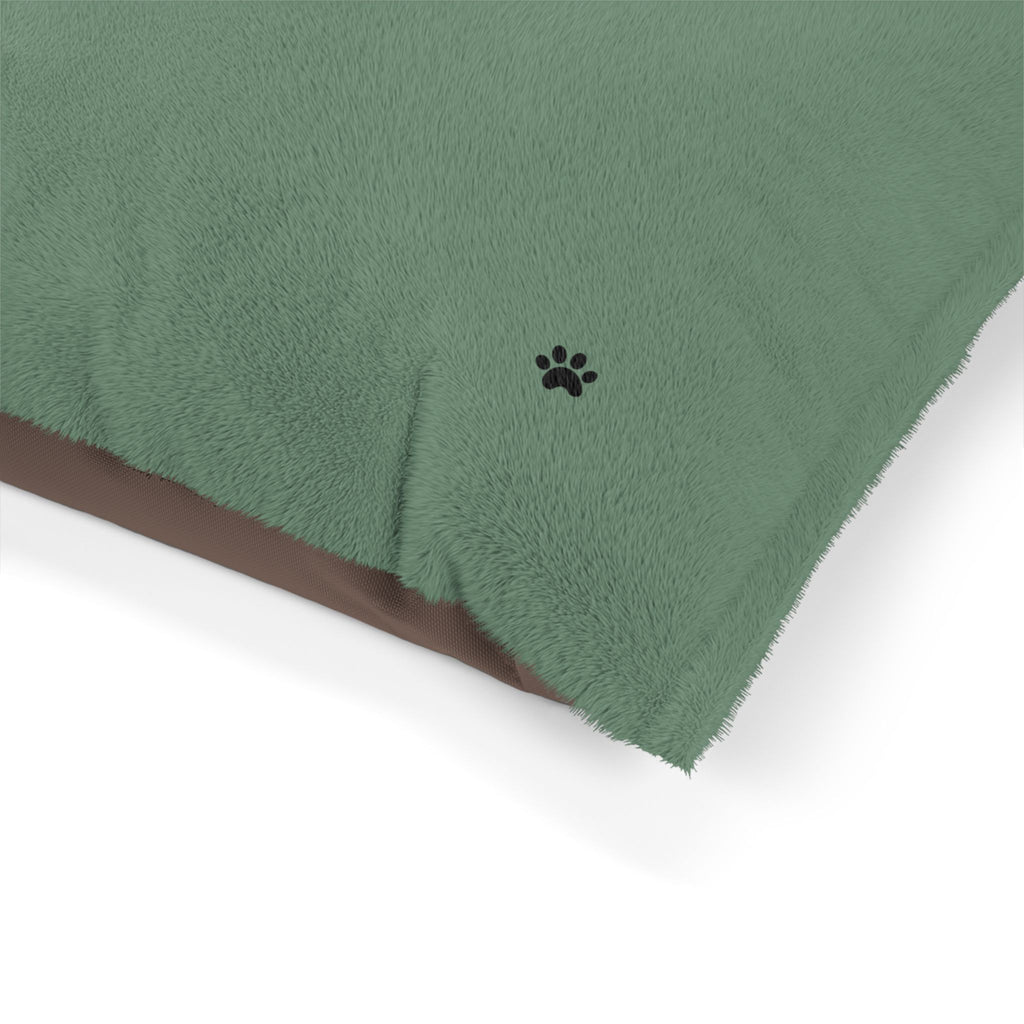 Plush Paw-Print Pet Bed — Soft Fleece Dog & Cat Cushion