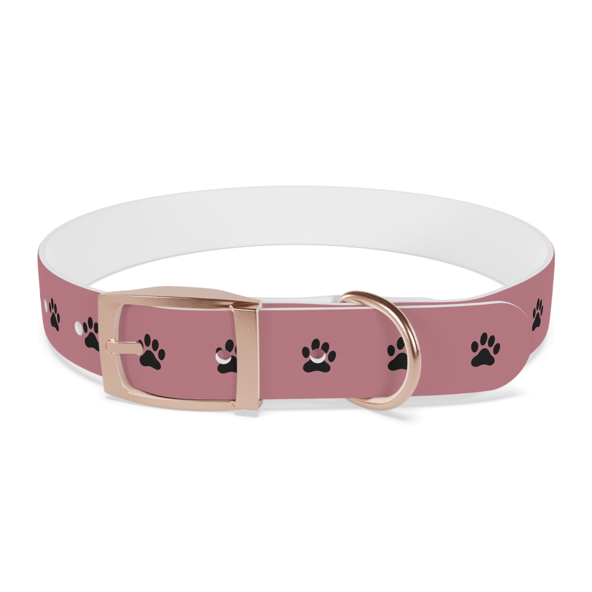 Pink Paw Print Dog Collar — Cute Durable Pet Collar for Everyday Wear