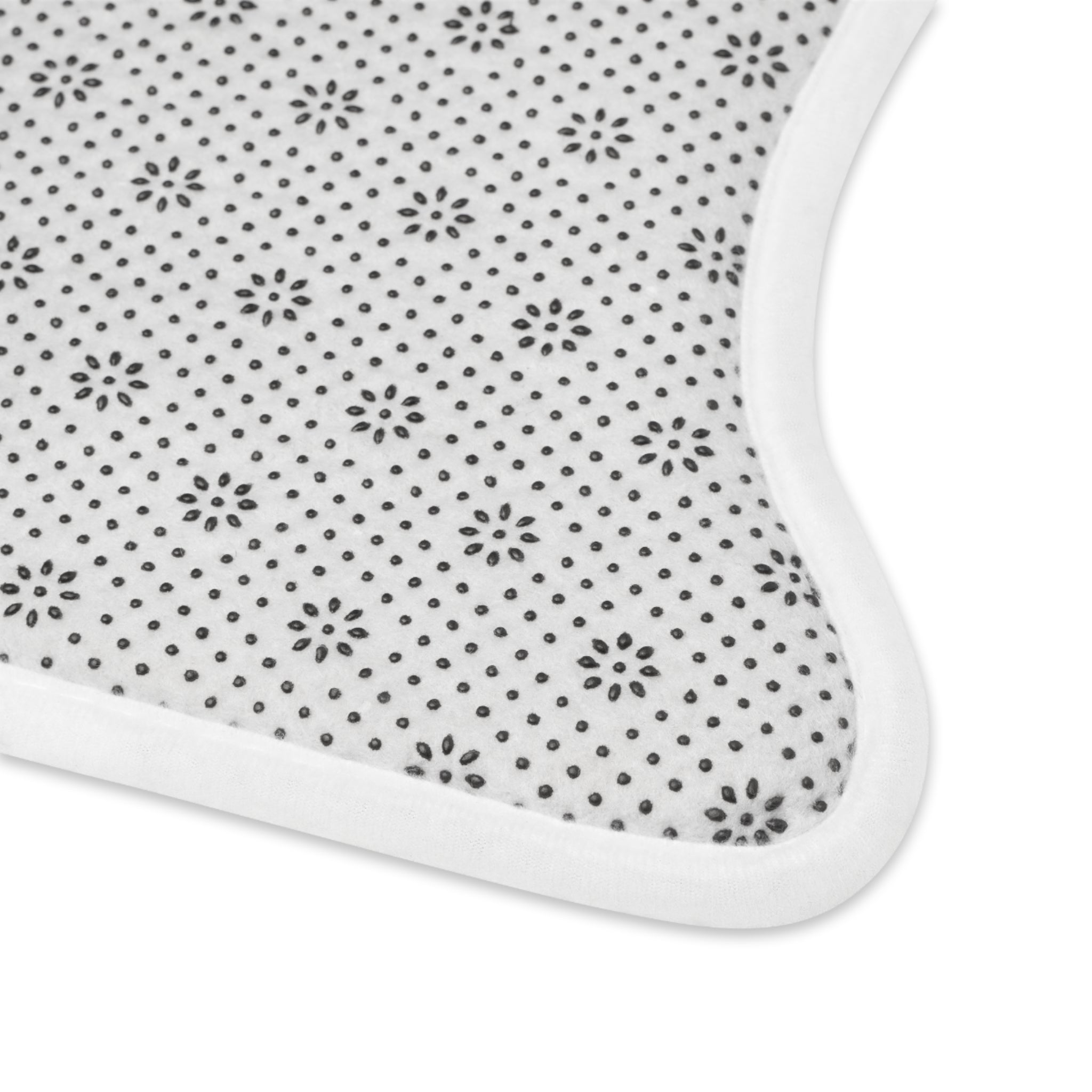 Gray Dog Bone Feeding Mat with Paw Print — Non-Slip Pet Bowl Placemat