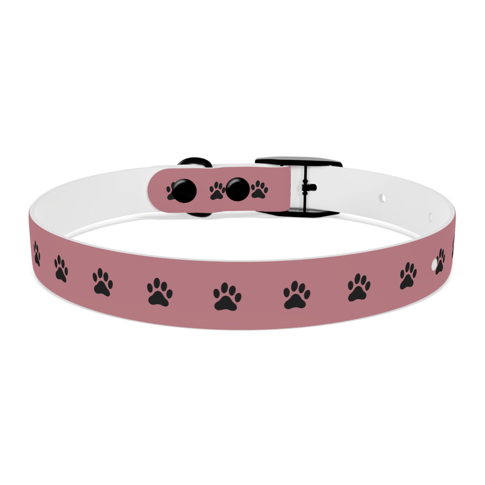 Pink Paw Print Dog Collar — Cute Durable Pet Collar for Everyday Wear