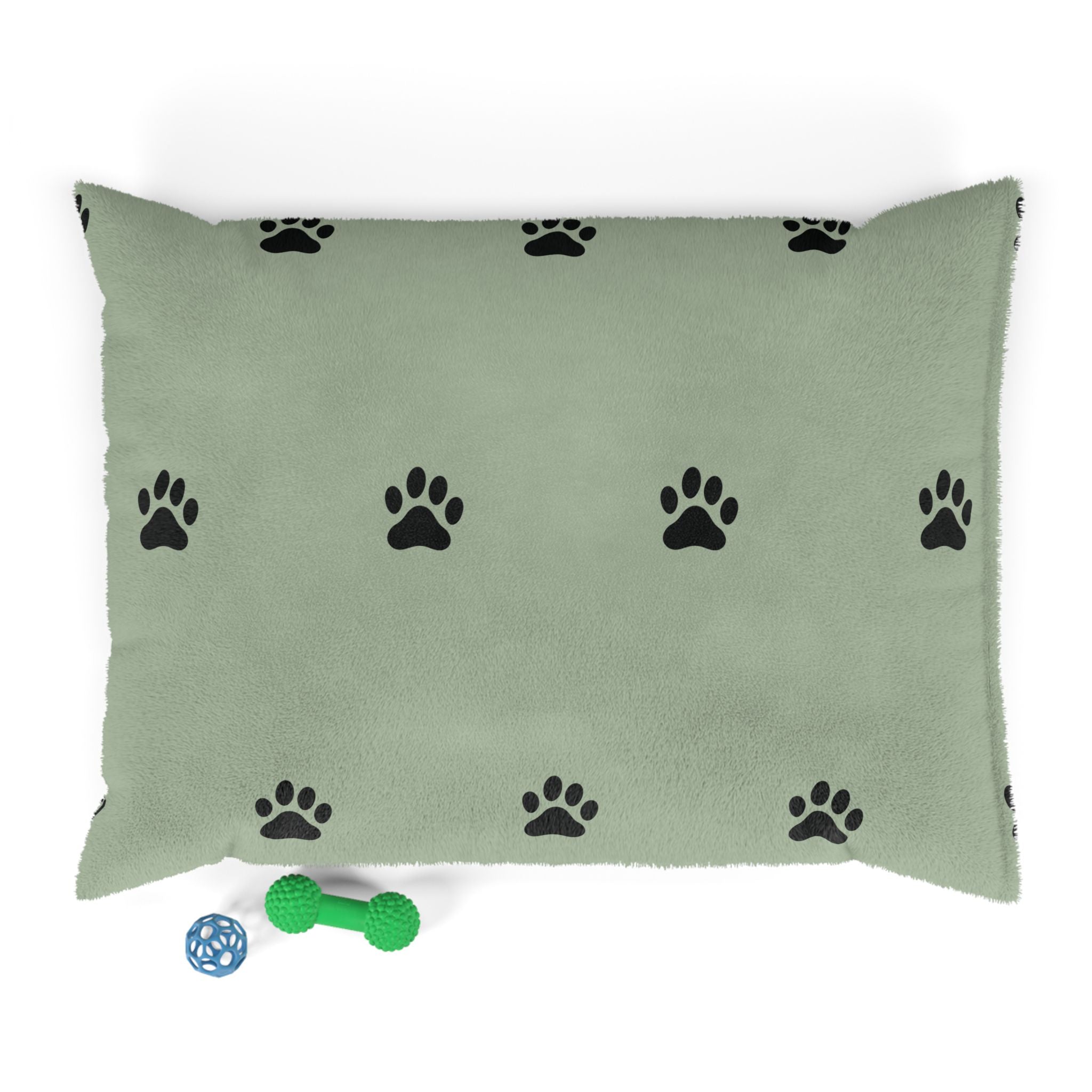 Pawprint Plush Pet Bed — Soft Plush Dog & Cat Cushion