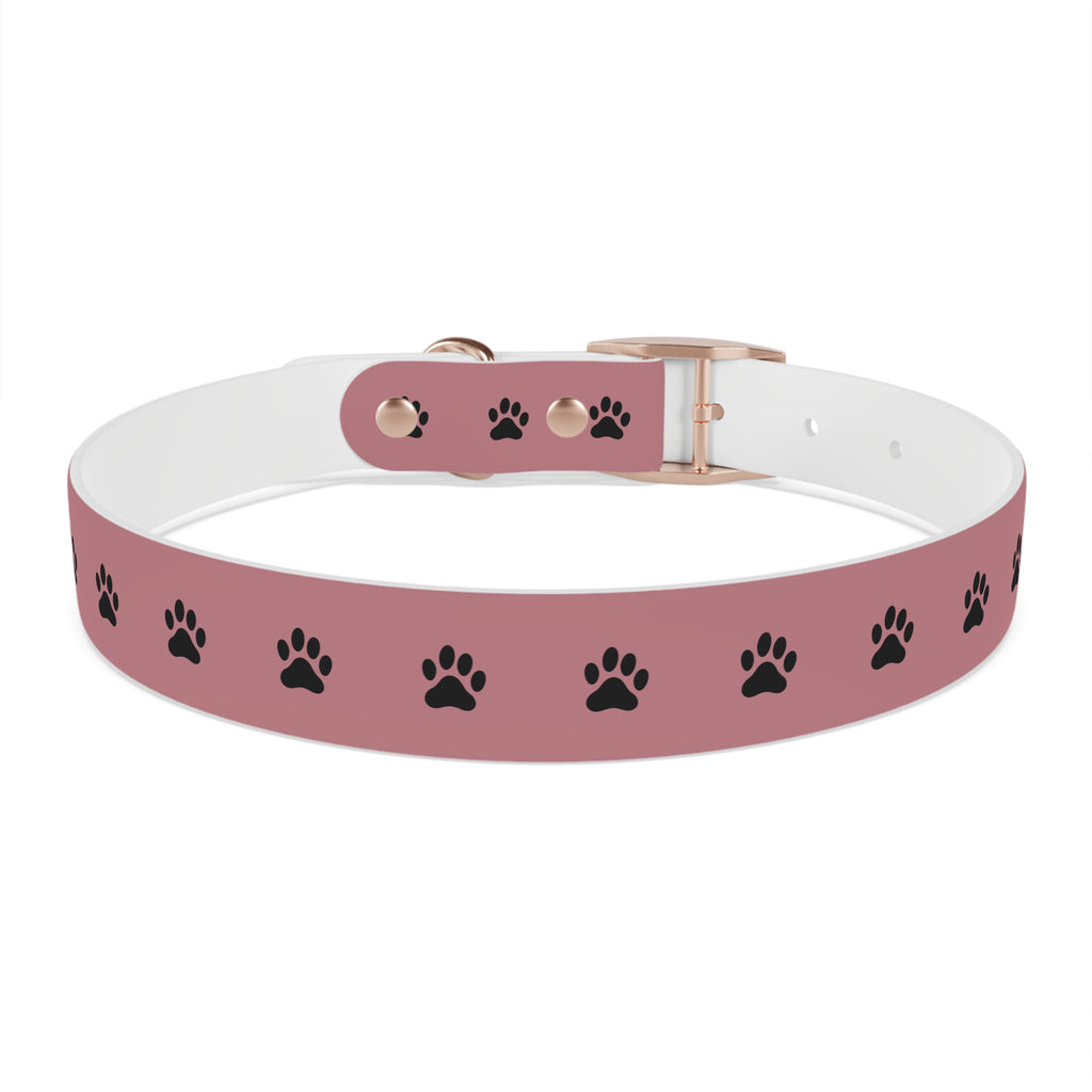 Pink Paw Print Dog Collar — Cute Durable Pet Collar for Everyday Wear