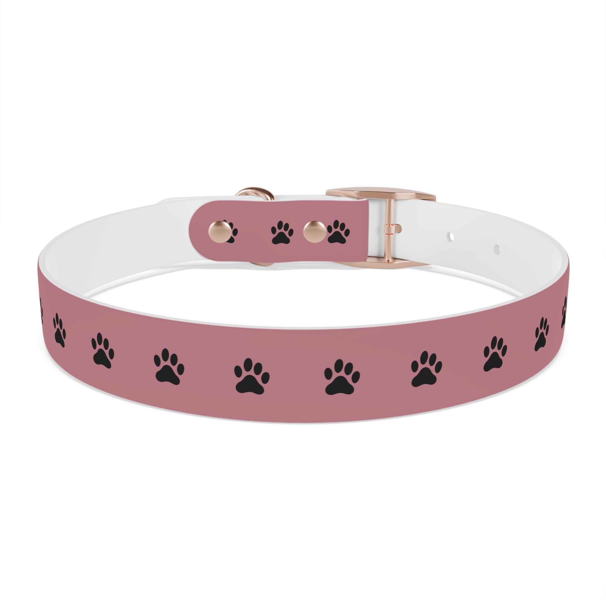 Pink Paw Print Dog Collar — Cute Durable Pet Collar for Everyday Wear