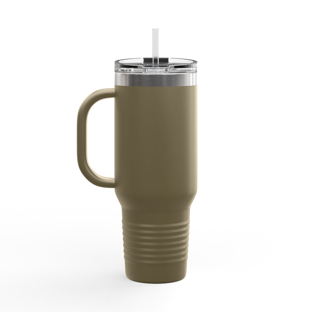 Cat Dad 40oz Insulated Travel Mug – Stainless Tumbler with Straw & Handle