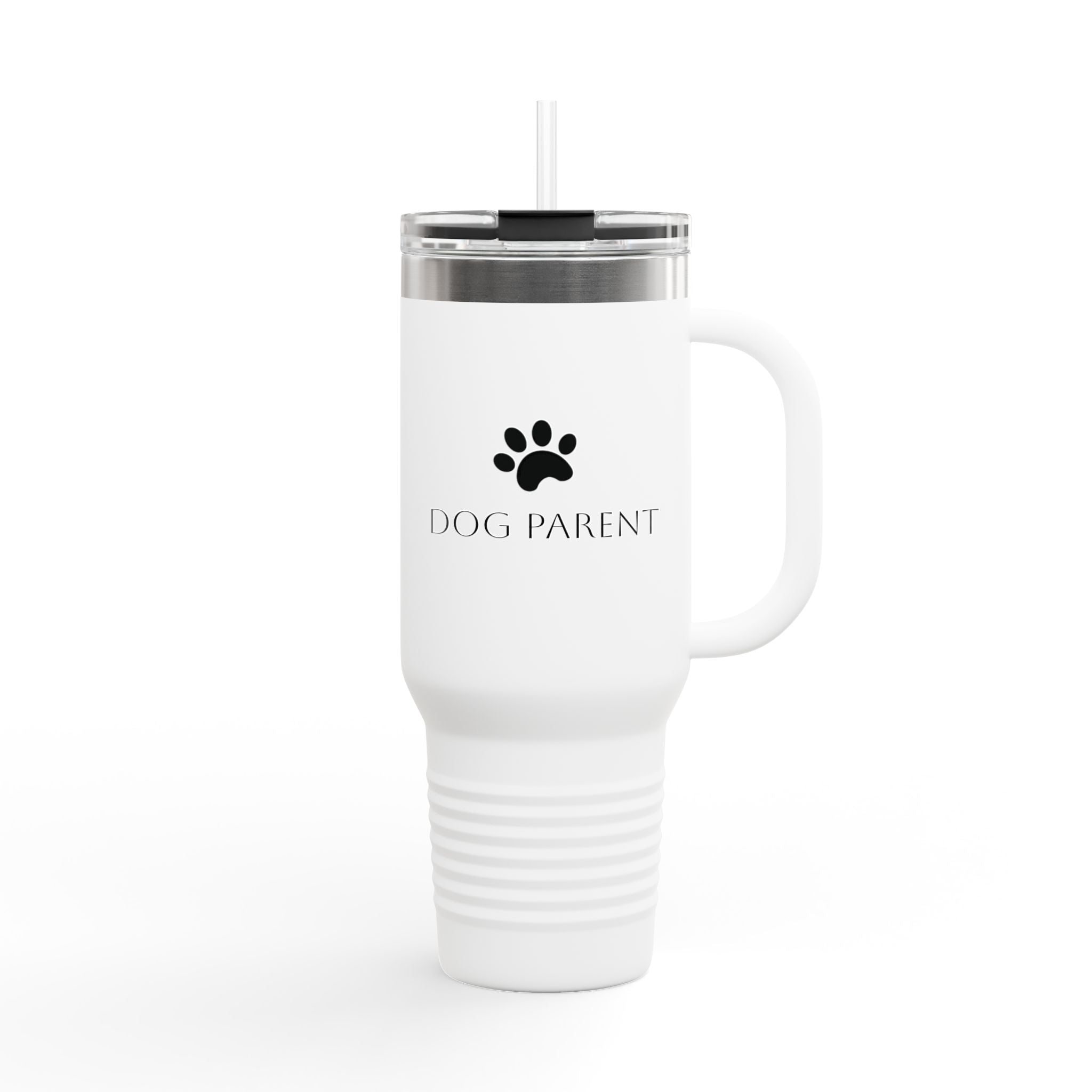 Dog Parent 40oz Insulated Travel Mug – Stainless Steel Tumbler with Straw & Handle