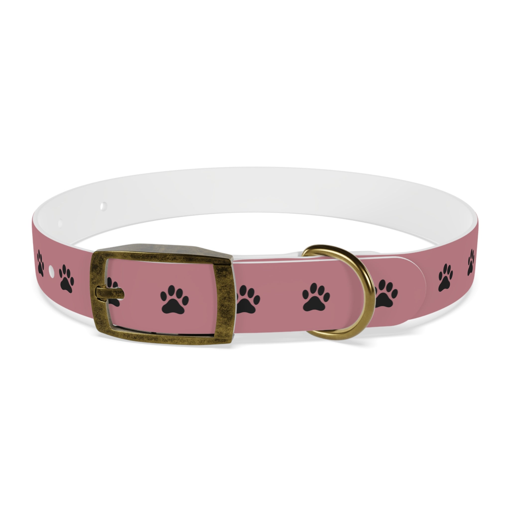 Pink Paw Print Dog Collar — Cute Durable Pet Collar for Everyday Wear