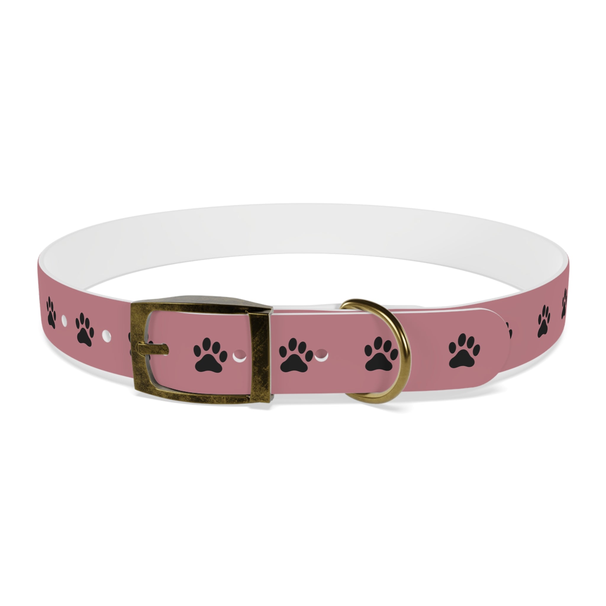 Pink Paw Print Dog Collar — Cute Durable Pet Collar for Everyday Wear