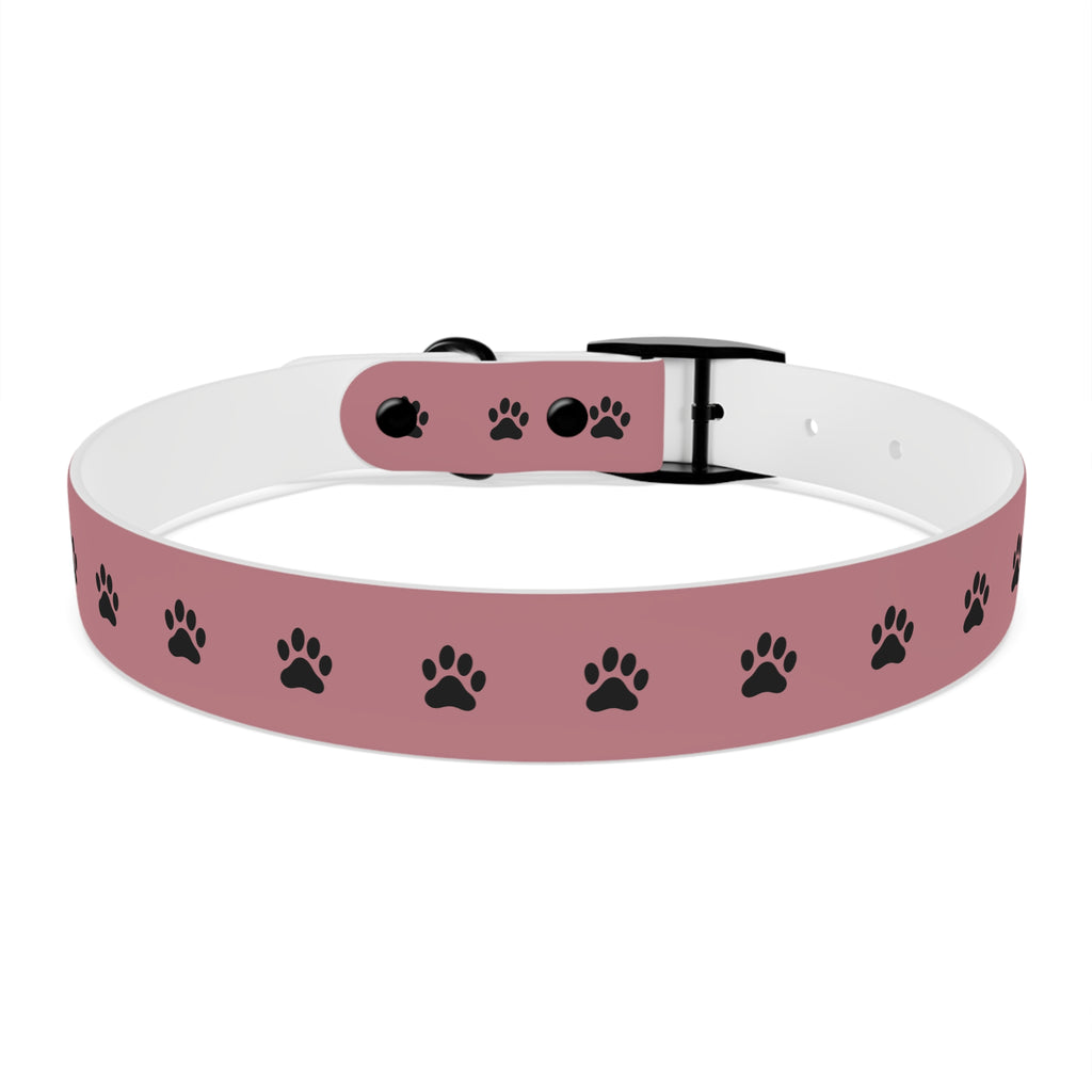 Pink Paw Print Dog Collar — Cute Durable Pet Collar for Everyday Wear
