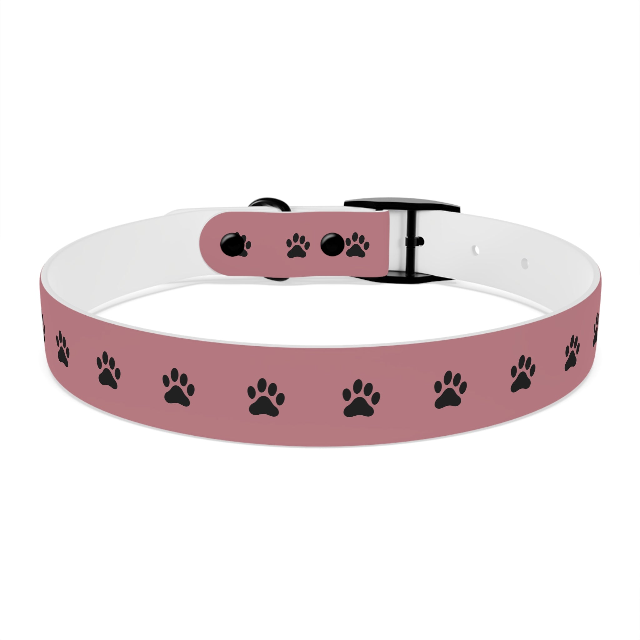Pink Paw Print Dog Collar — Cute Durable Pet Collar for Everyday Wear