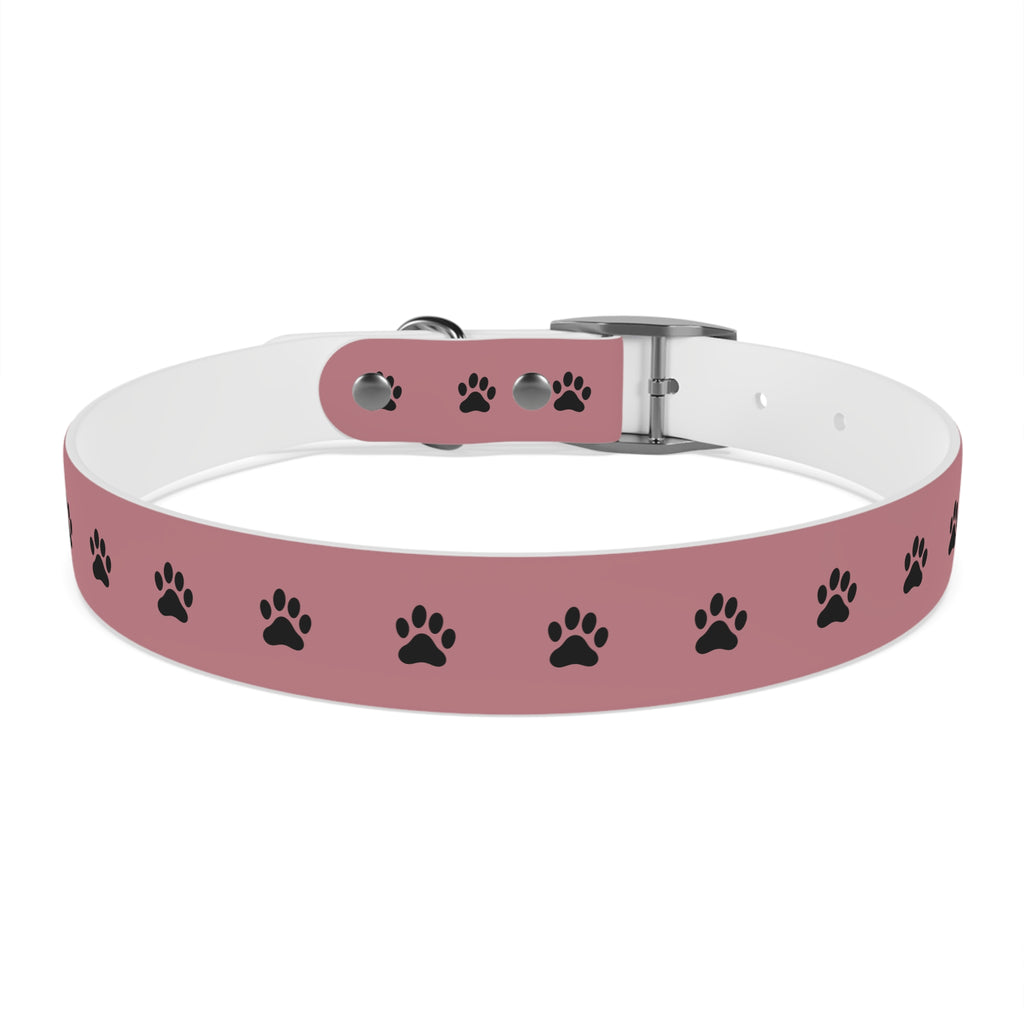 Pink Paw Print Dog Collar — Cute Durable Pet Collar for Everyday Wear