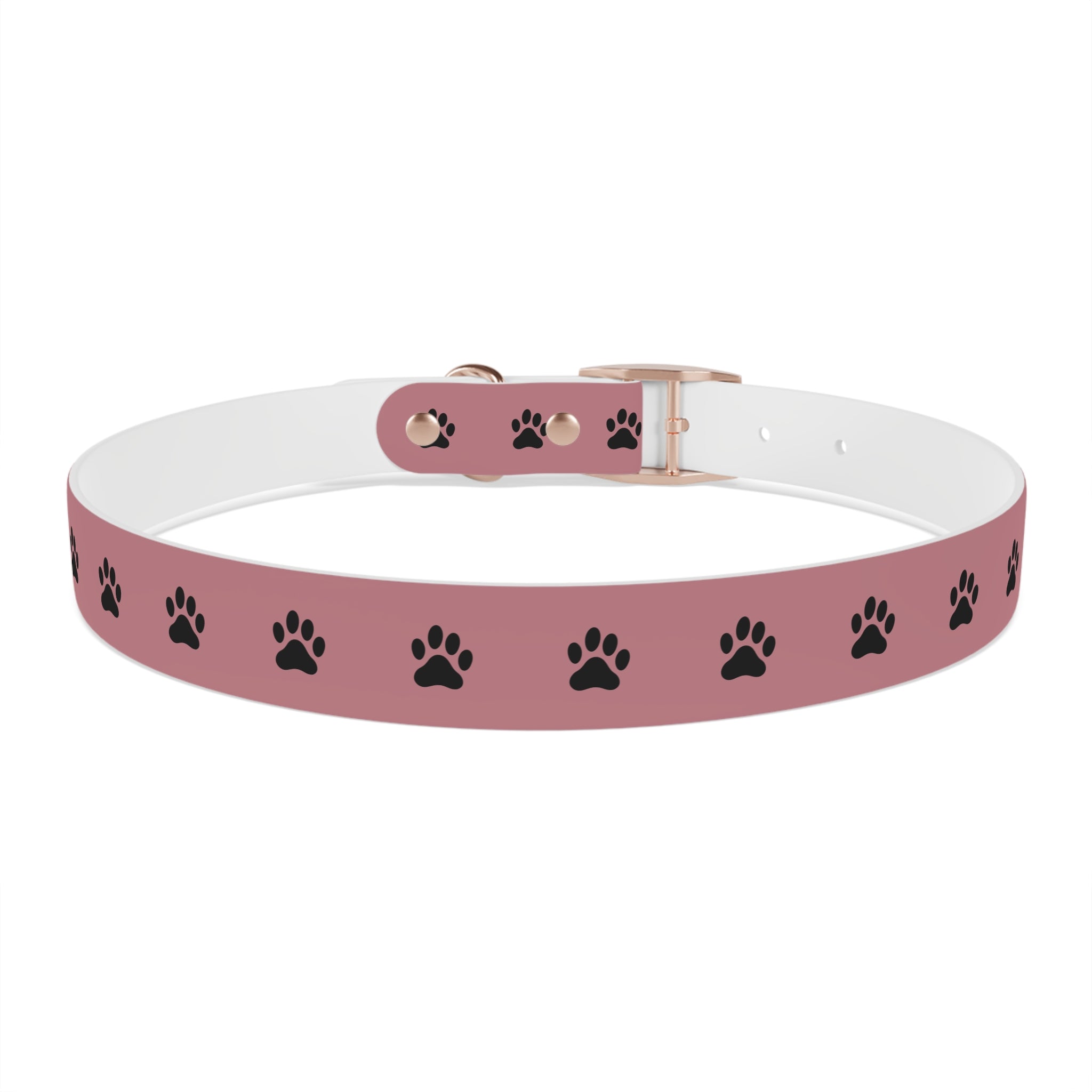 Pink Paw Print Dog Collar — Cute Durable Pet Collar for Everyday Wear