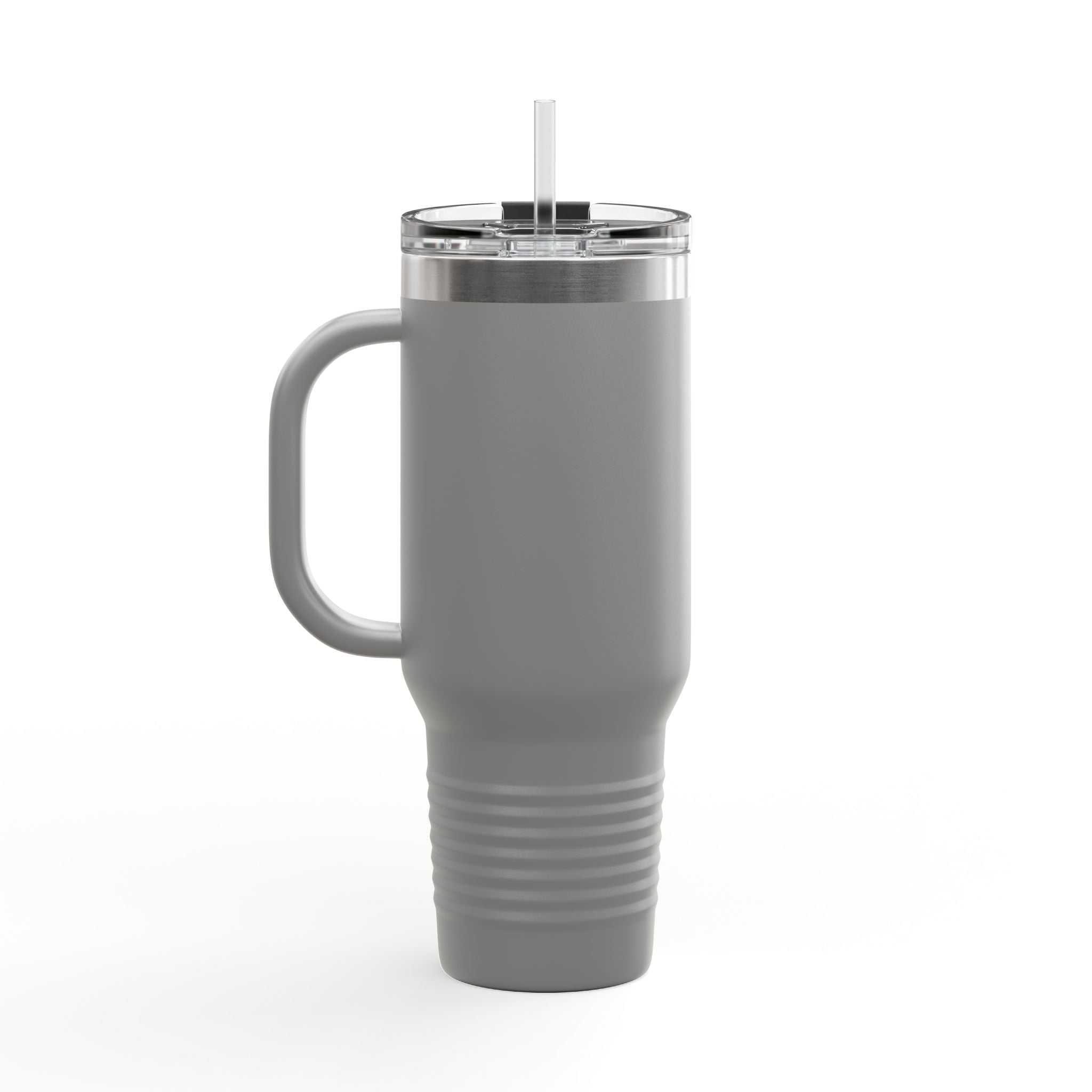 Dog Mom 40oz Insulated Travel Mug — Large Stainless Tumbler with Straw & Handle