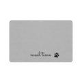 Pet Food Mat — 'meal time' Paw Print Feeding Mat (12x18)