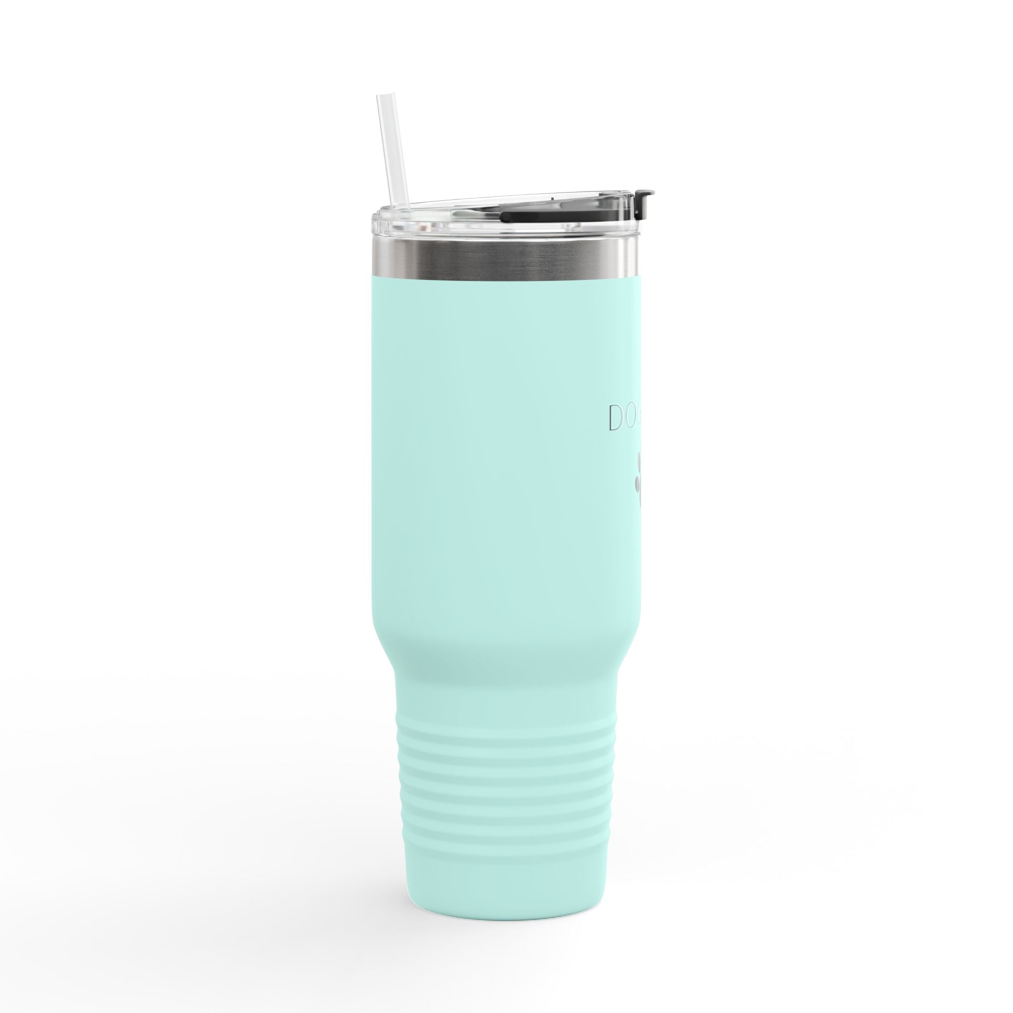 Dog Mom 40oz Insulated Travel Mug — Large Stainless Tumbler with Straw & Handle