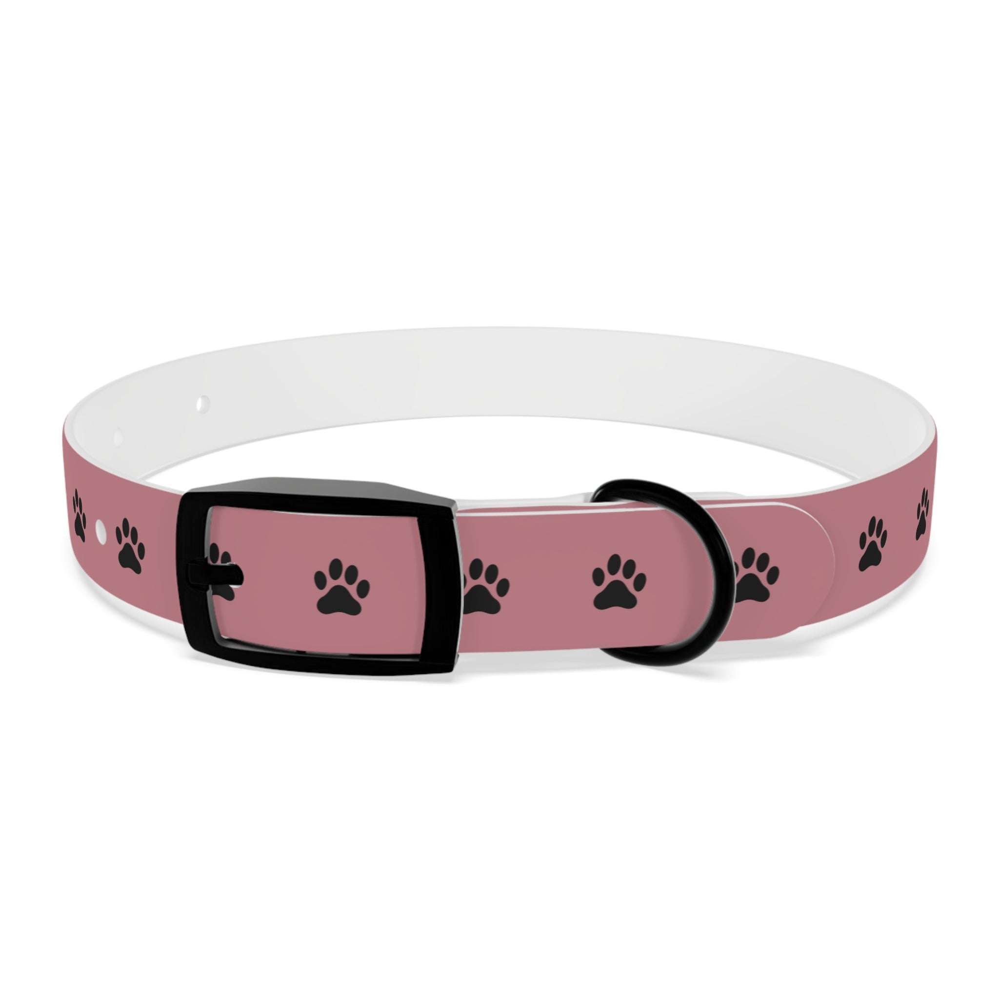 Pink Paw Print Dog Collar — Cute Durable Pet Collar for Everyday Wear