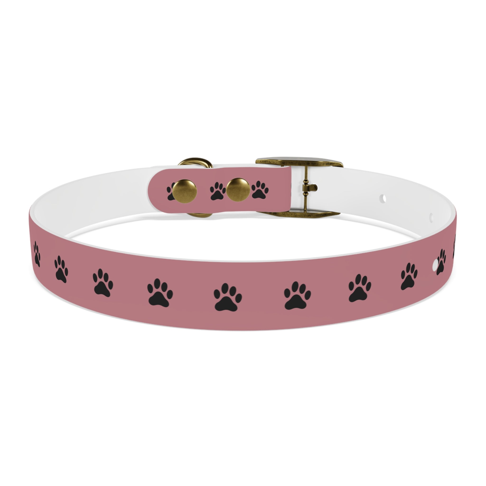 Pink Paw Print Dog Collar — Cute Durable Pet Collar for Everyday Wear