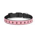 Pink Paw Print Clip-On Pet Collar — Adjustable Dog & Cat Collar