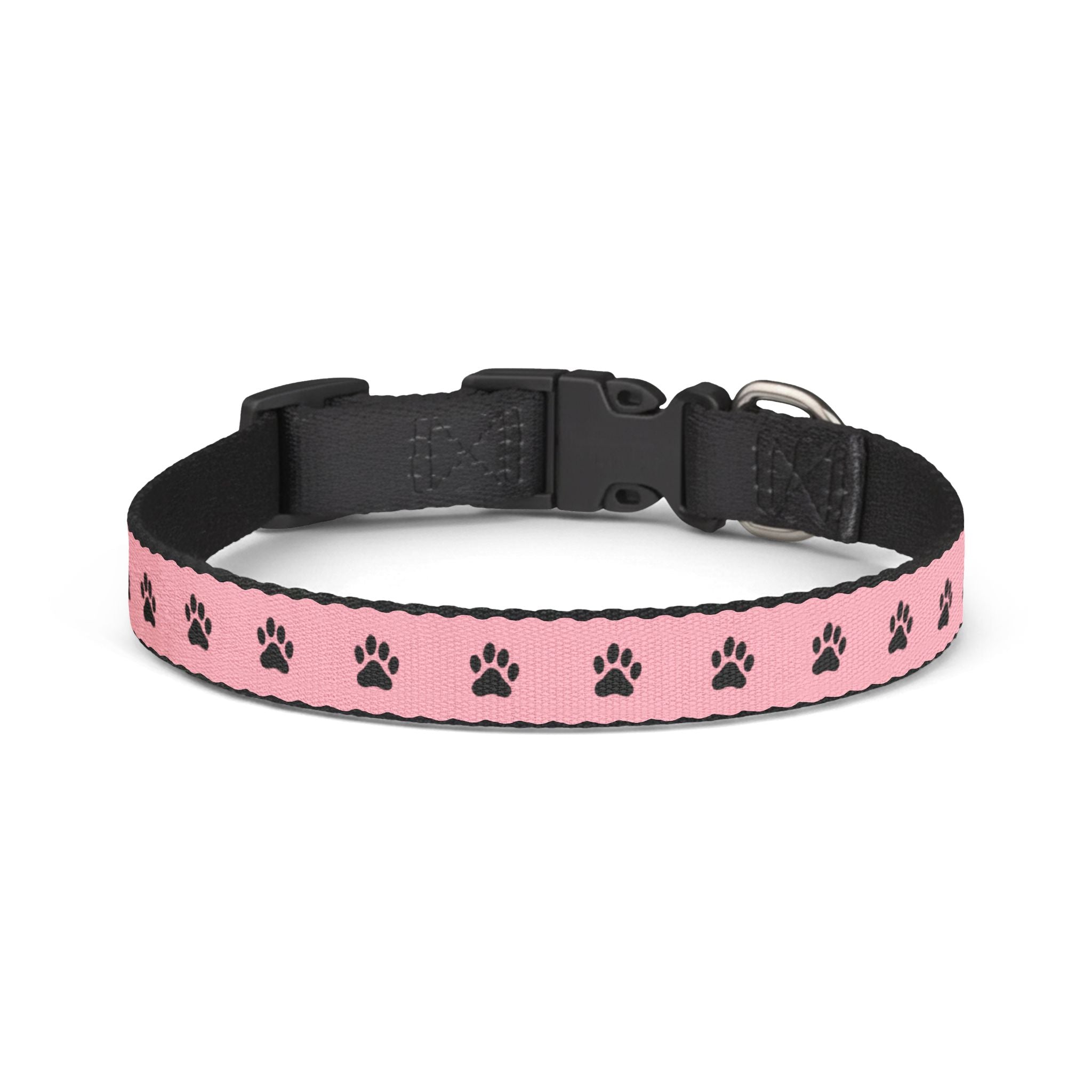 Pink Paw Print Clip-On Pet Collar — Adjustable Dog & Cat Collar