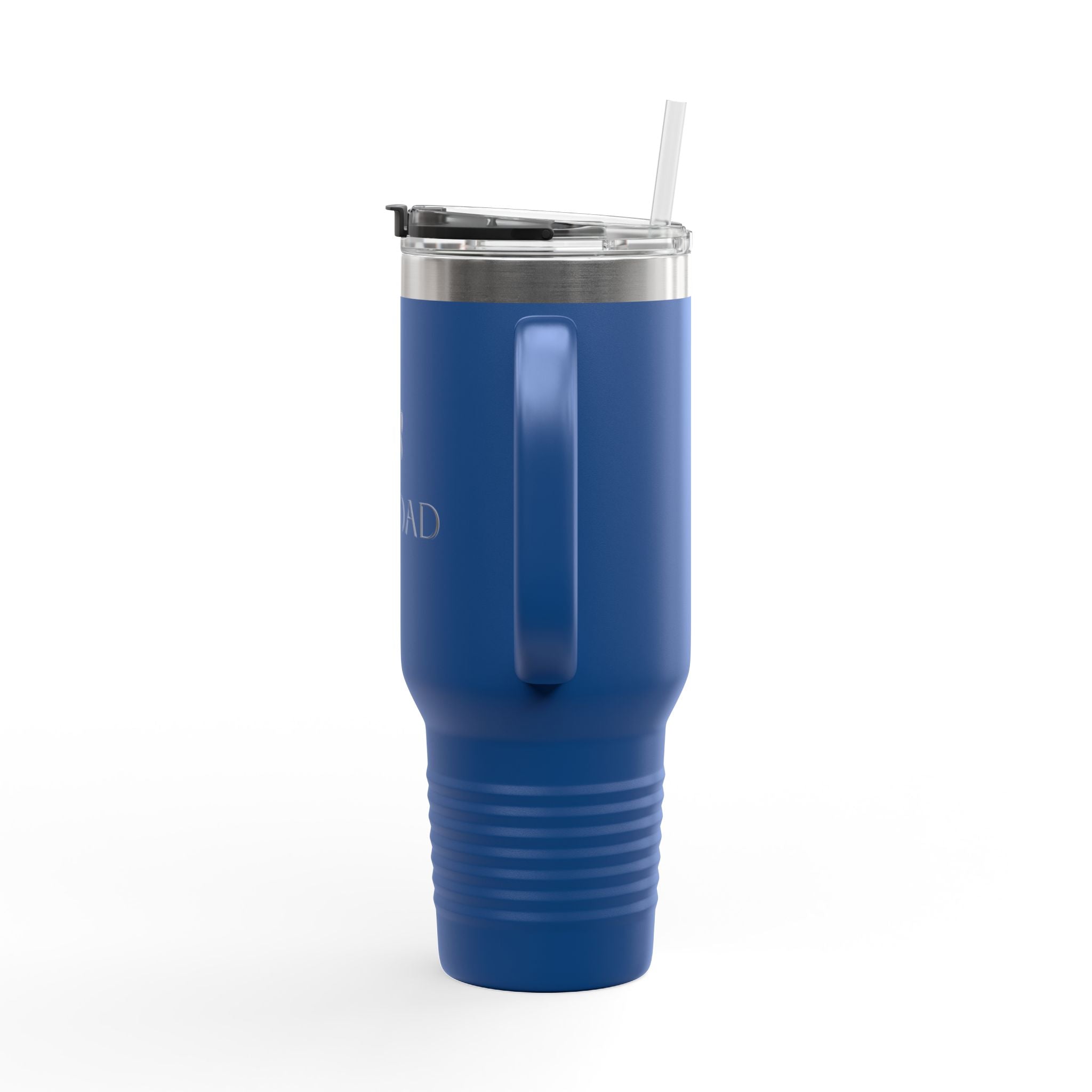 Cat Dad 40oz Insulated Travel Mug – Stainless Tumbler with Straw & Handle