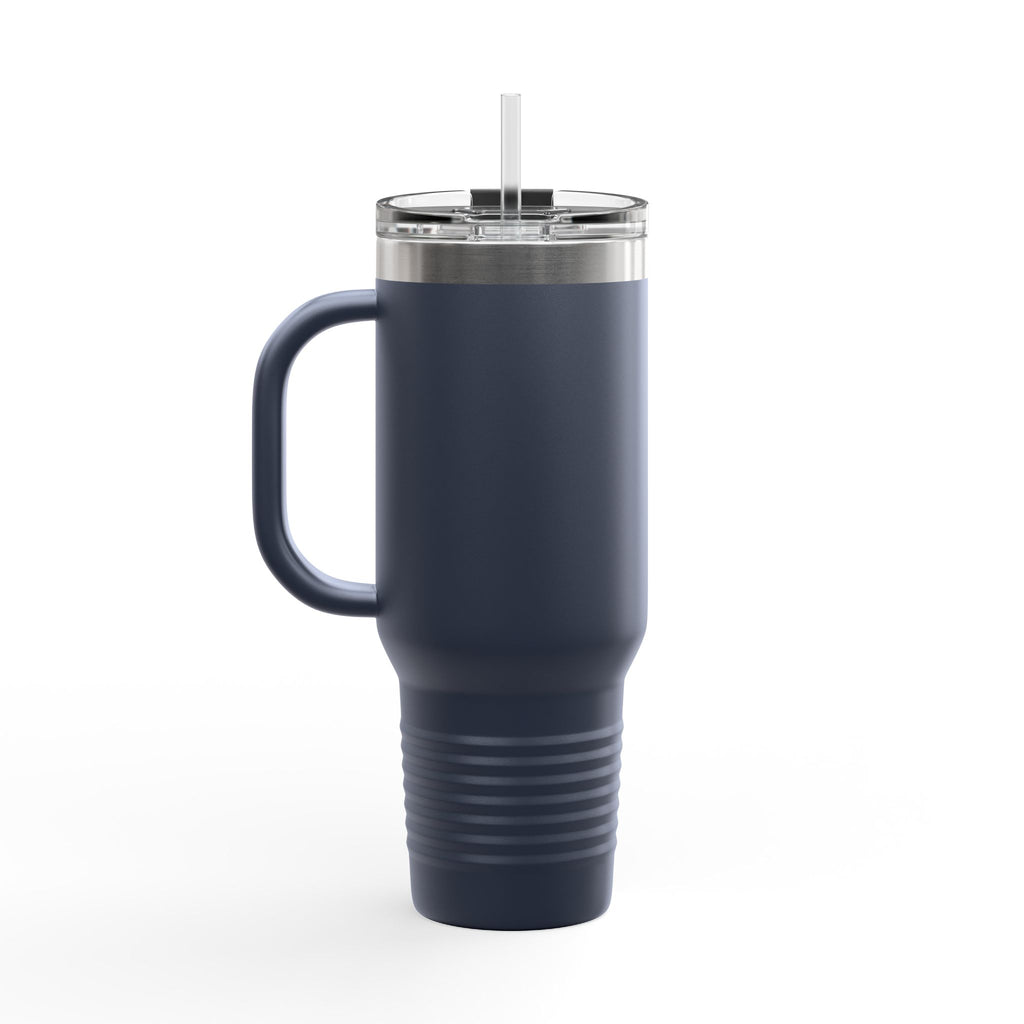 Cat Dad 40oz Insulated Travel Mug – Stainless Tumbler with Straw & Handle