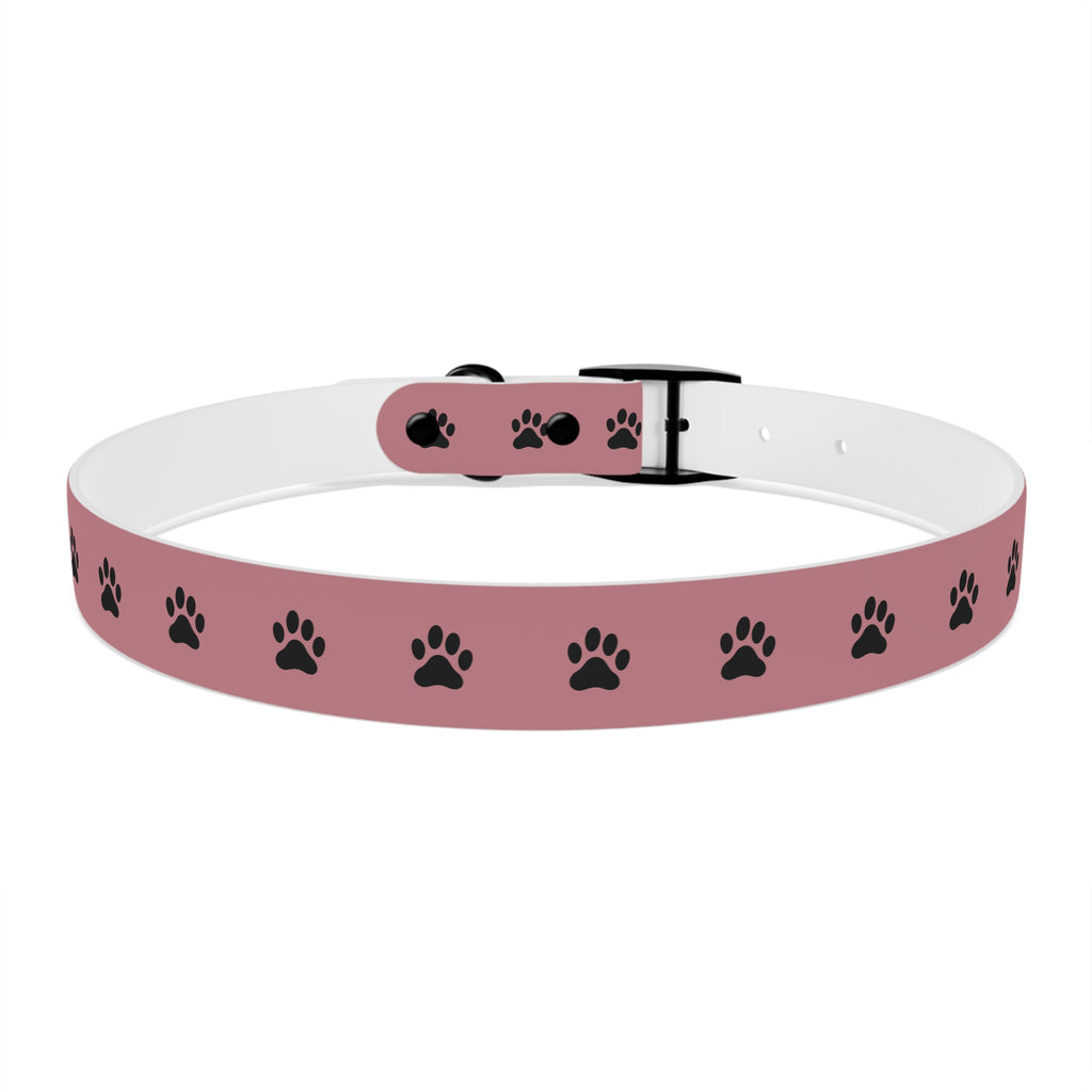 Pink Paw Print Dog Collar — Cute Durable Pet Collar for Everyday Wear