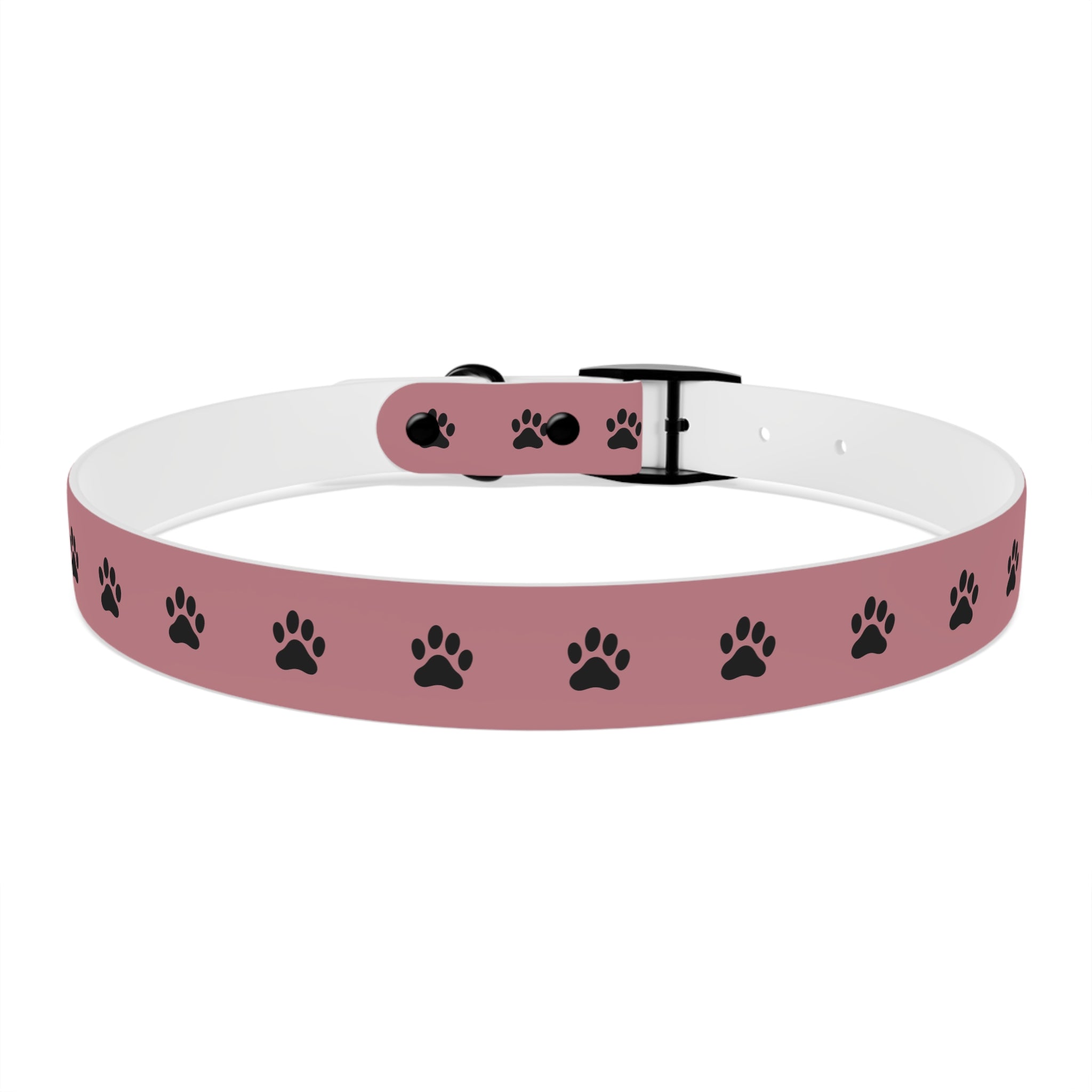 Pink Paw Print Dog Collar — Cute Durable Pet Collar for Everyday Wear