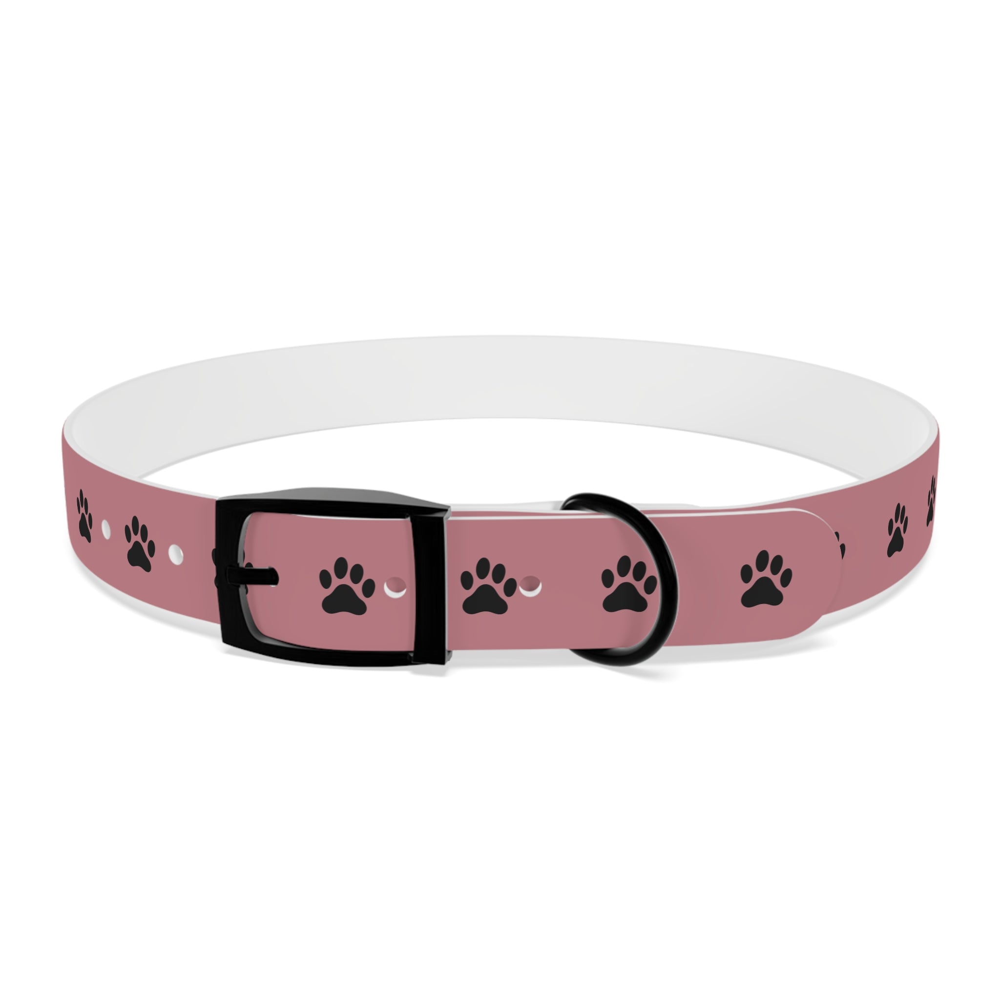Pink Paw Print Dog Collar — Cute Durable Pet Collar for Everyday Wear