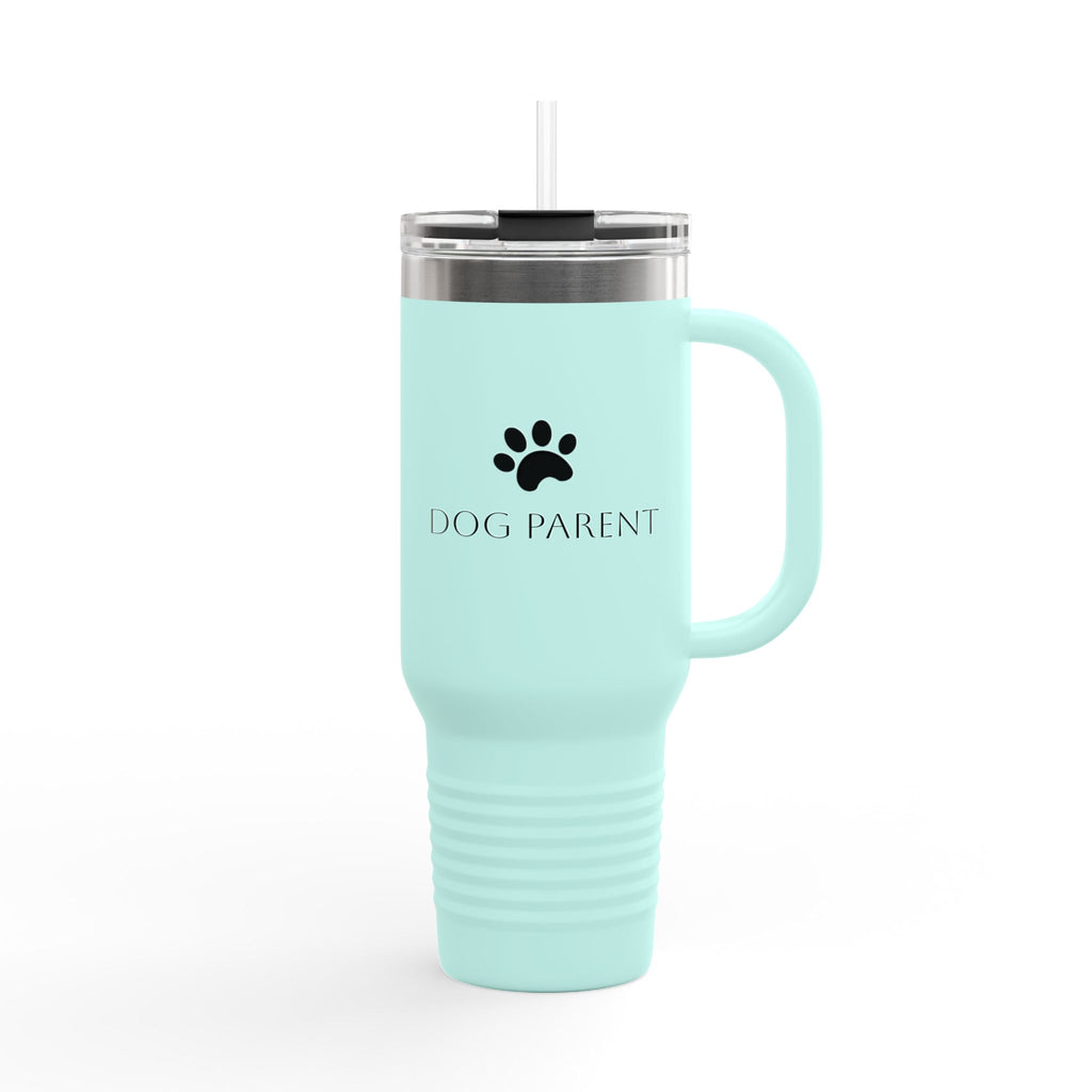 Dog Parent 40oz Insulated Travel Mug – Stainless Steel Tumbler with Straw & Handle