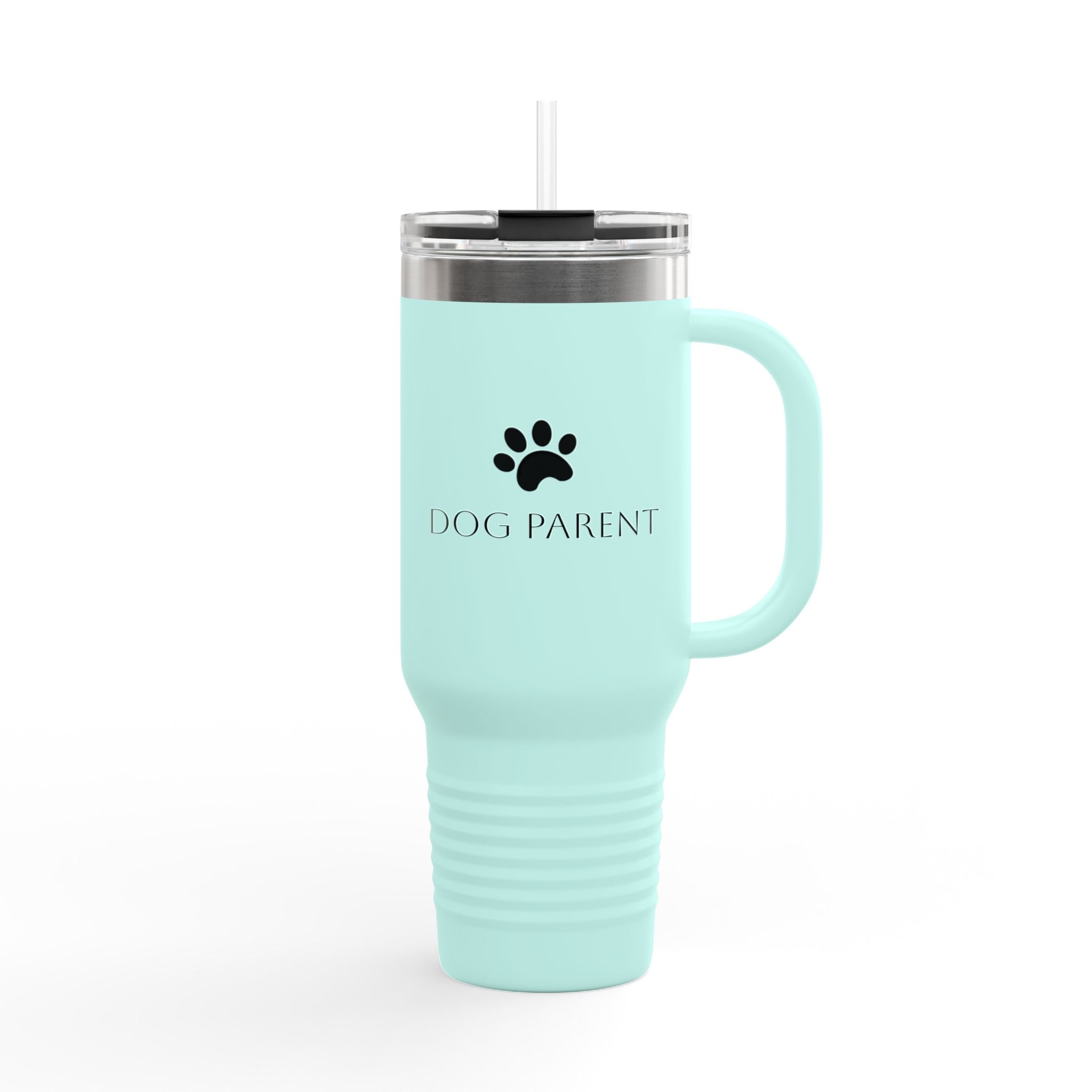 Dog Parent 40oz Insulated Travel Mug – Stainless Steel Tumbler with Straw & Handle