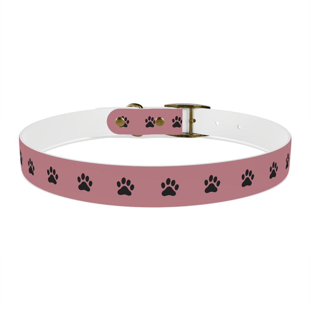 Pink Paw Print Dog Collar — Cute Durable Pet Collar for Everyday Wear