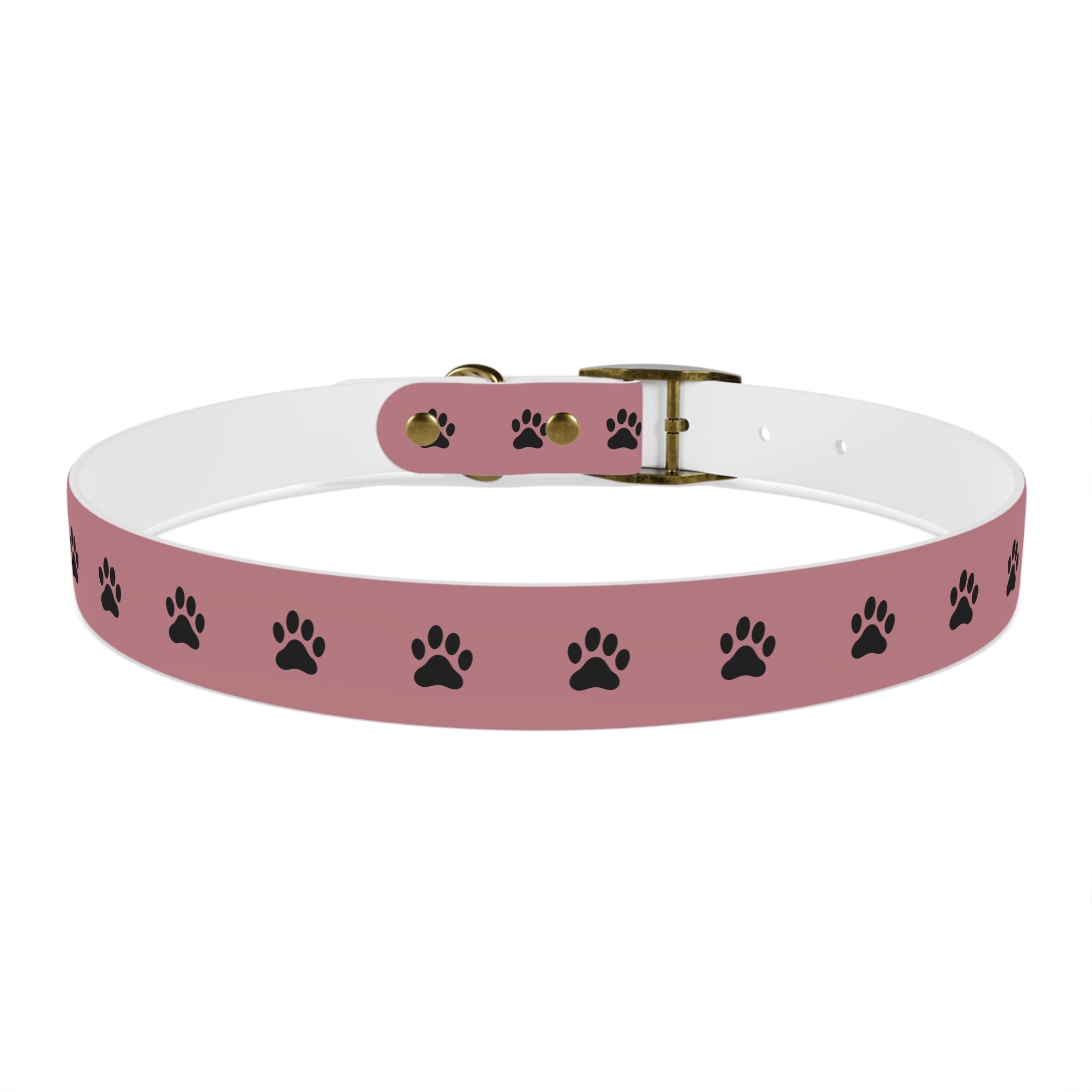 Pink Paw Print Dog Collar — Cute Durable Pet Collar for Everyday Wear