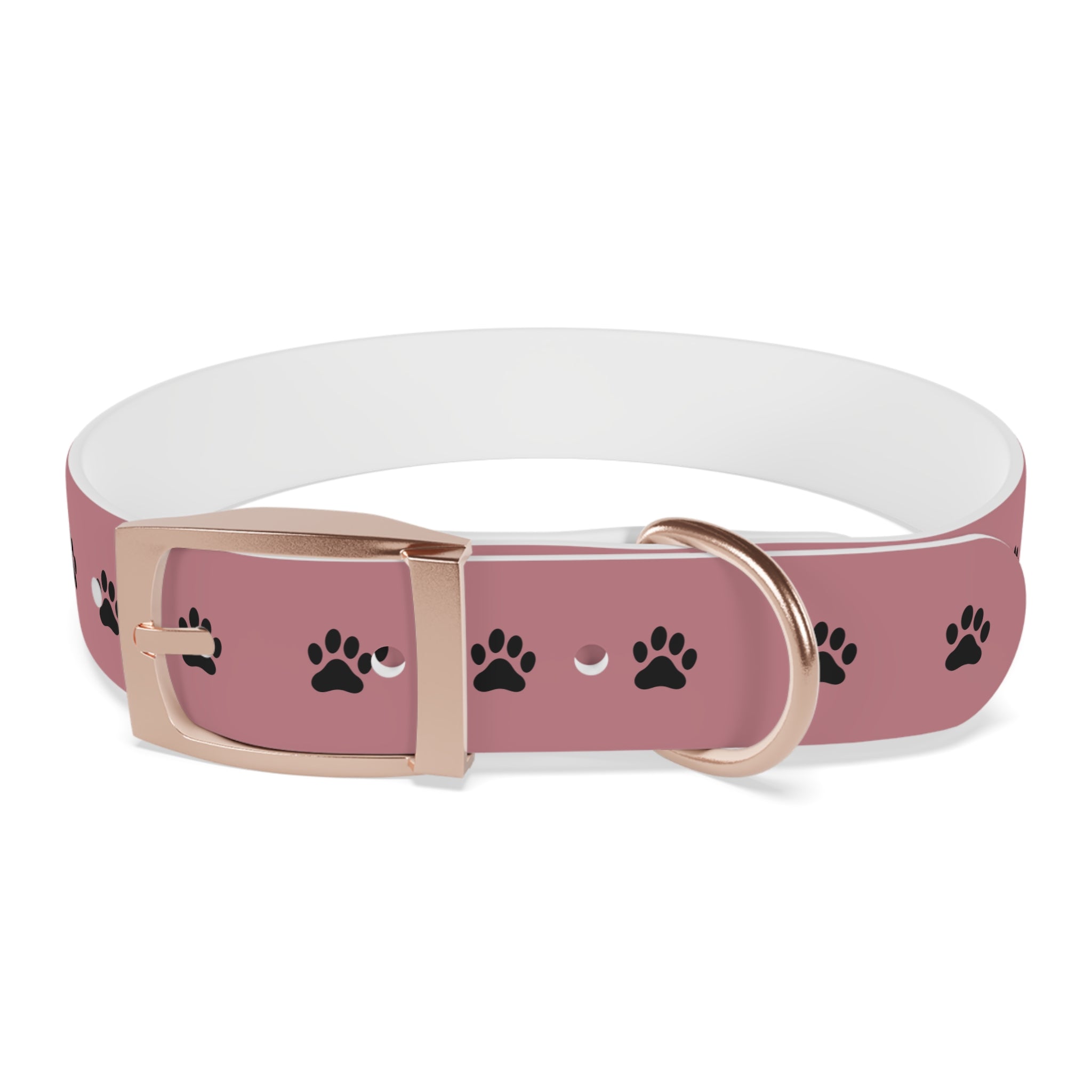 Pink Paw Print Dog Collar — Cute Durable Pet Collar for Everyday Wear