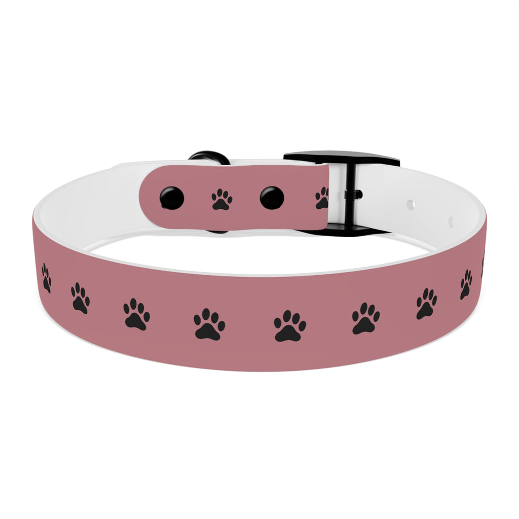 Pink Paw Print Dog Collar — Cute Durable Pet Collar for Everyday Wear
