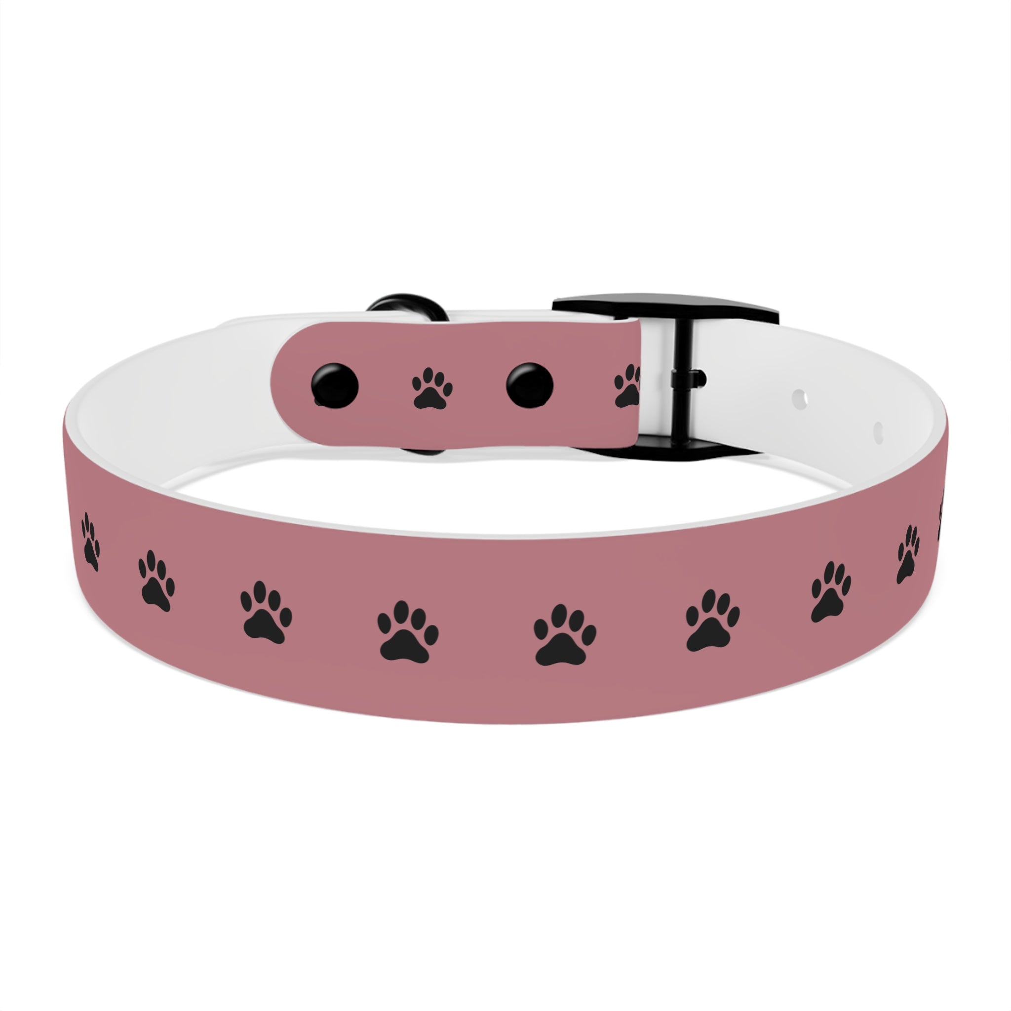 Pink Paw Print Dog Collar — Cute Durable Pet Collar for Everyday Wear