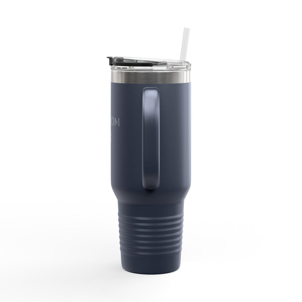 Cat Mom 40oz Insulated Travel Mug – Stainless Steel Tumbler with Lid & Straw