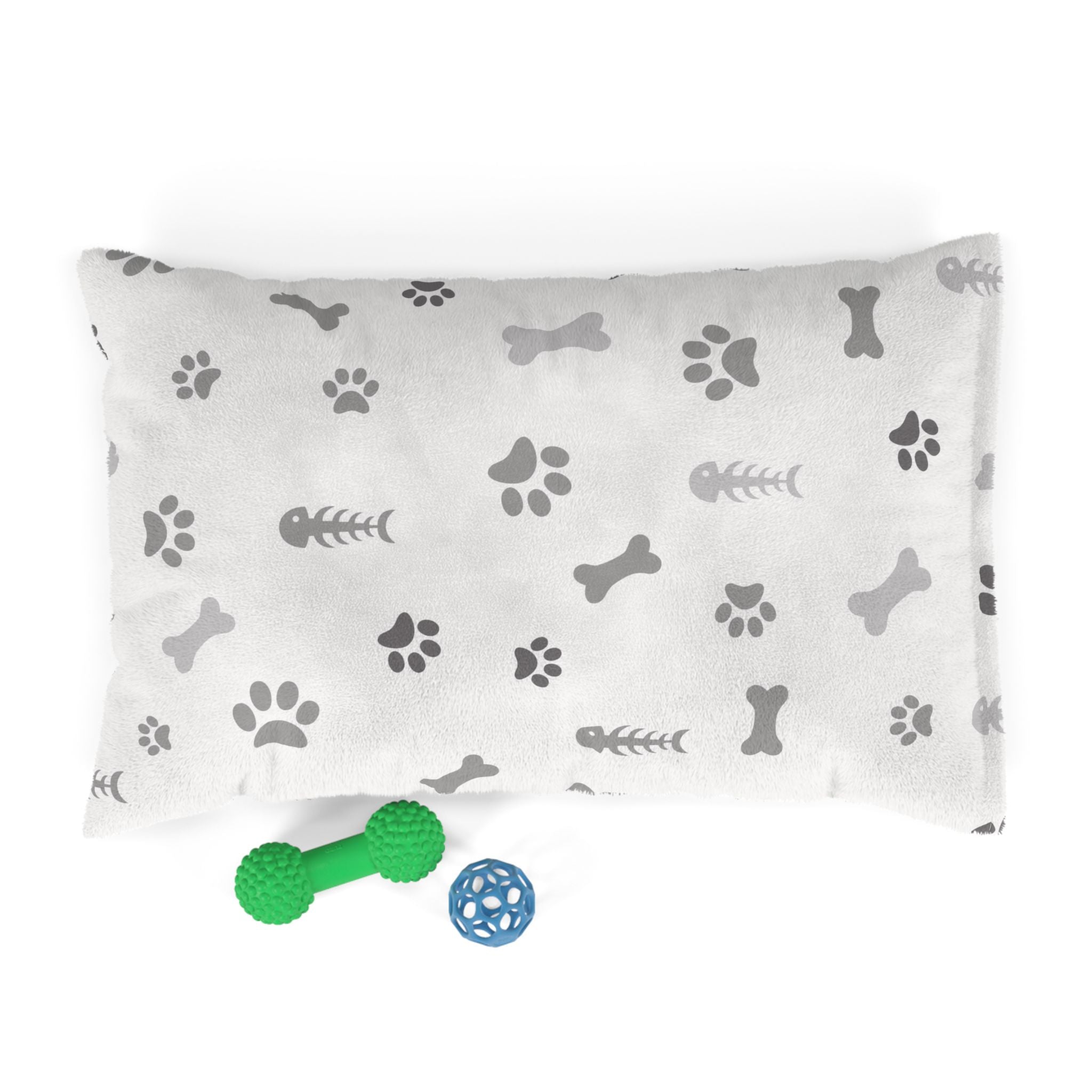 Plush Paw Print Pet Bed — Soft Cozy Cushion for Dogs & Cats